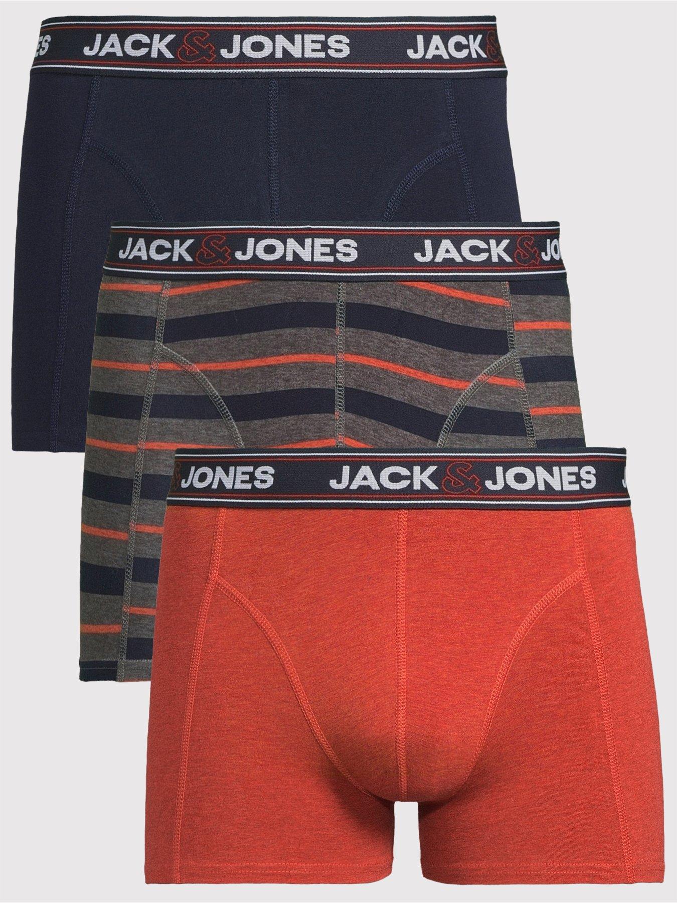 Image 1 of 4 of Jack & Jones John 3 Pack Trunks 3 Pack - Multi