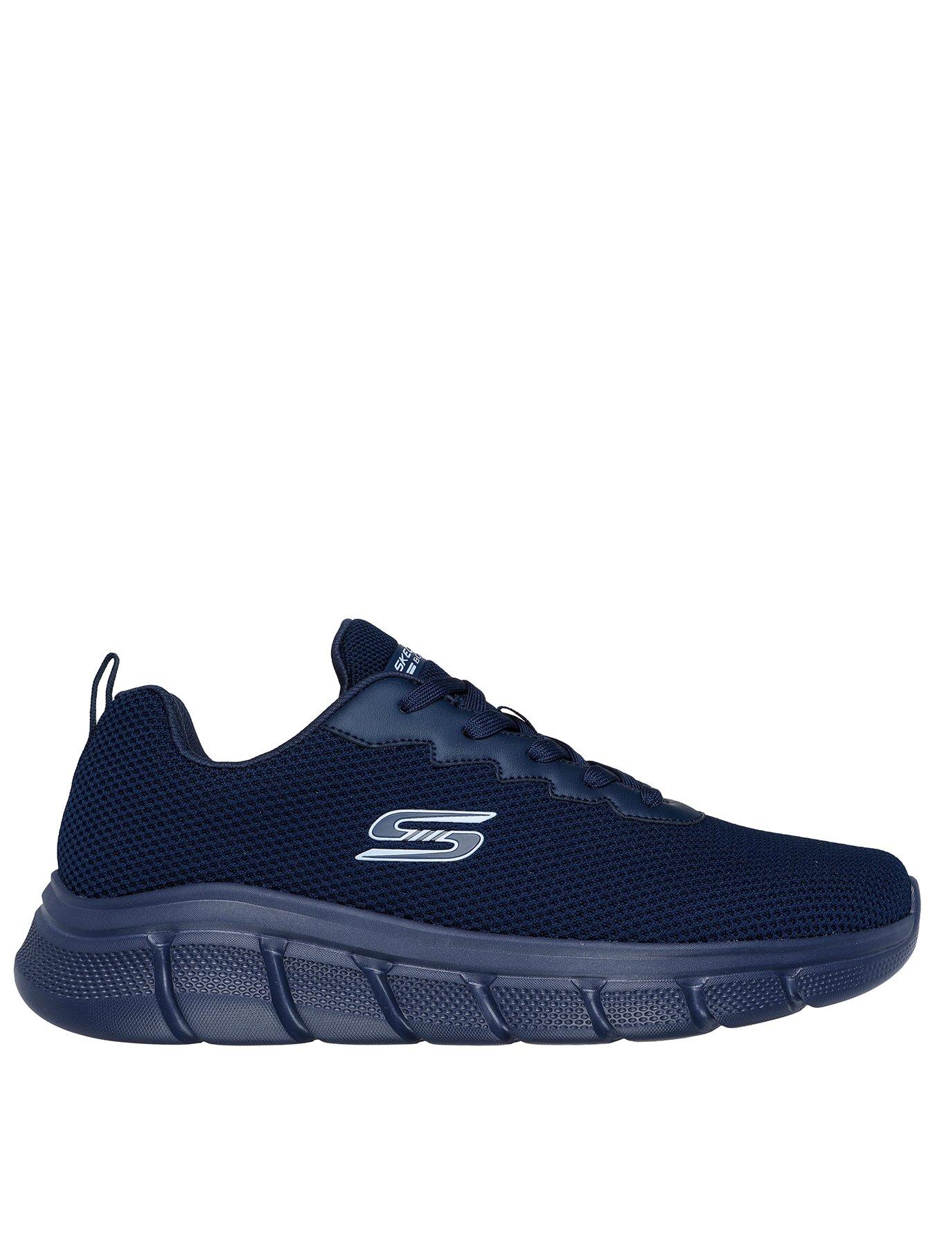 Skechers Bobs B-flex Lace-up Knit Trainers, Navy, Size 9, Men