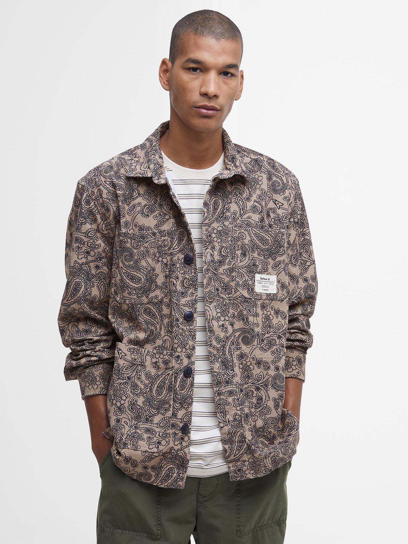 undefined Brignall Relaxed Fit Printed Cord Overshirt - Multi