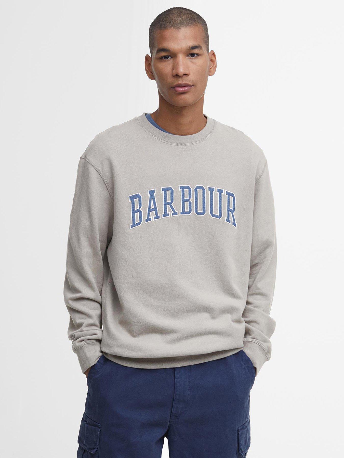 undefined Skipton Relaxed Fit Crew Neck Sweat Top- Grey