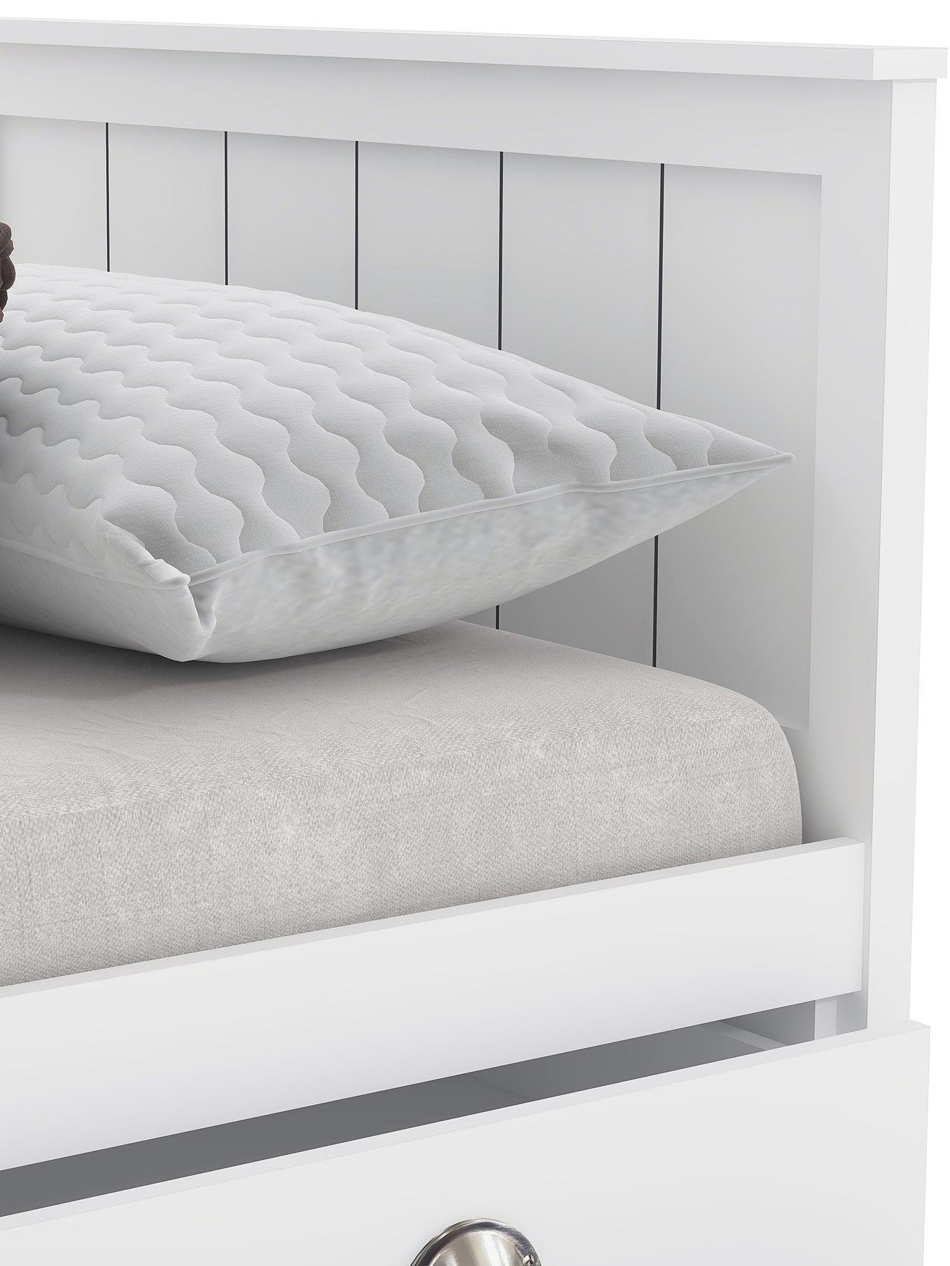 Image 5 of 7 of The Very Collection Atlanta Kids Single Bed with Drawer and Cupboard Storage plus Mattress Options (Buy &amp; SAVE!) - White