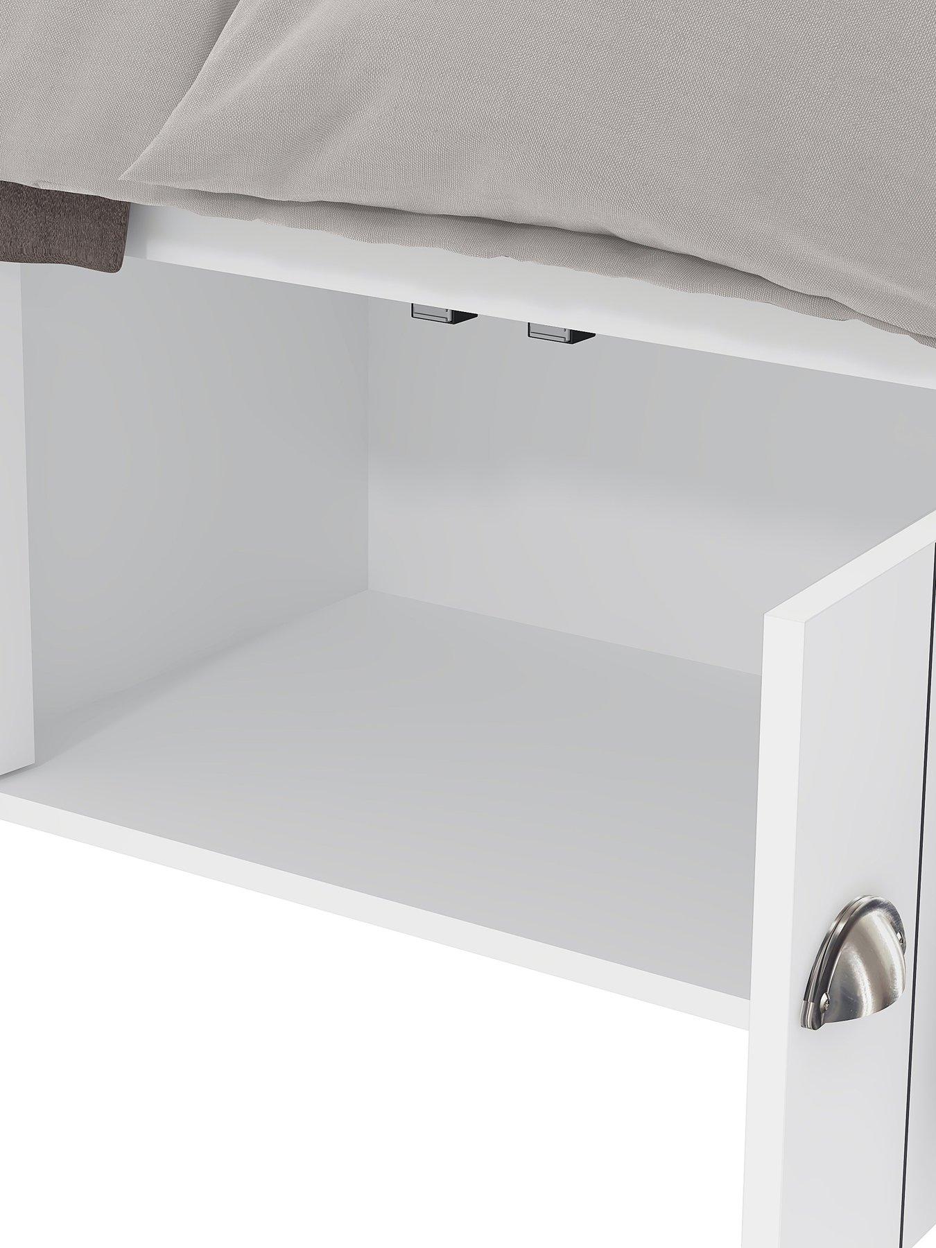 Image 6 of 7 of The Very Collection Atlanta Kids Single Bed with Drawer and Cupboard Storage plus Mattress Options (Buy &amp; SAVE!) - White