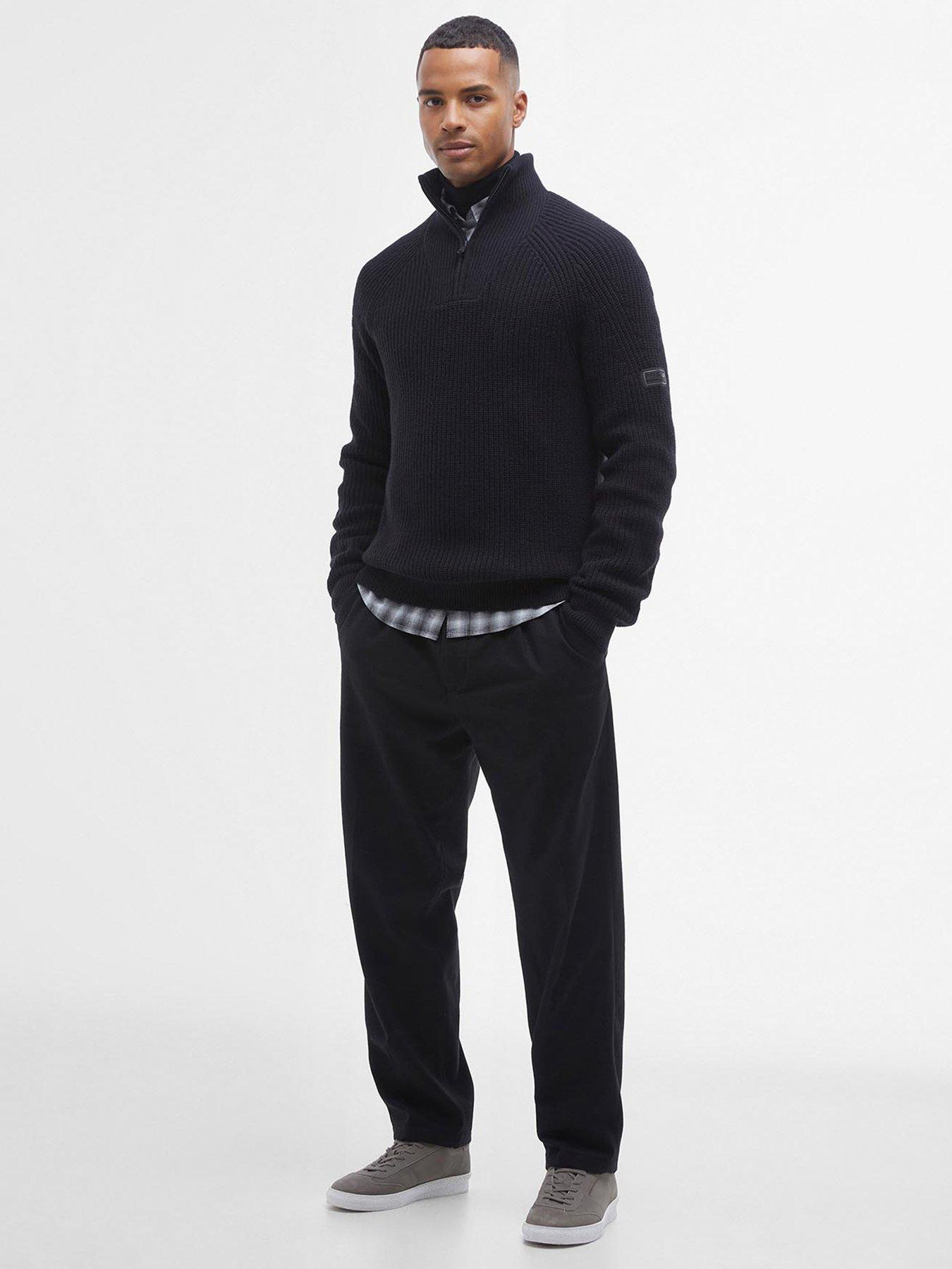 Image 3 of 5 of Barbour International Chester Half Zip Knitted Jumper - Black