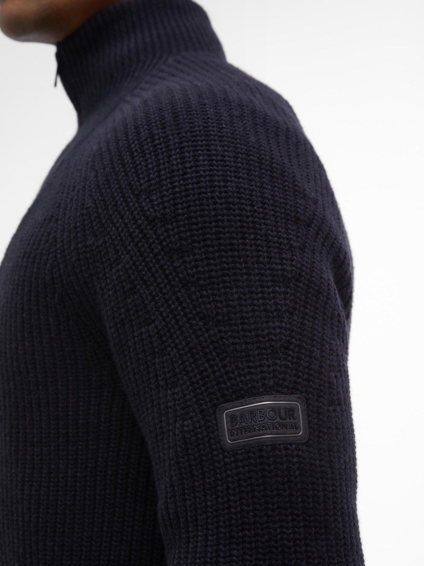 Image 5 of 5 of Barbour International Chester Half Zip Knitted Jumper - Black