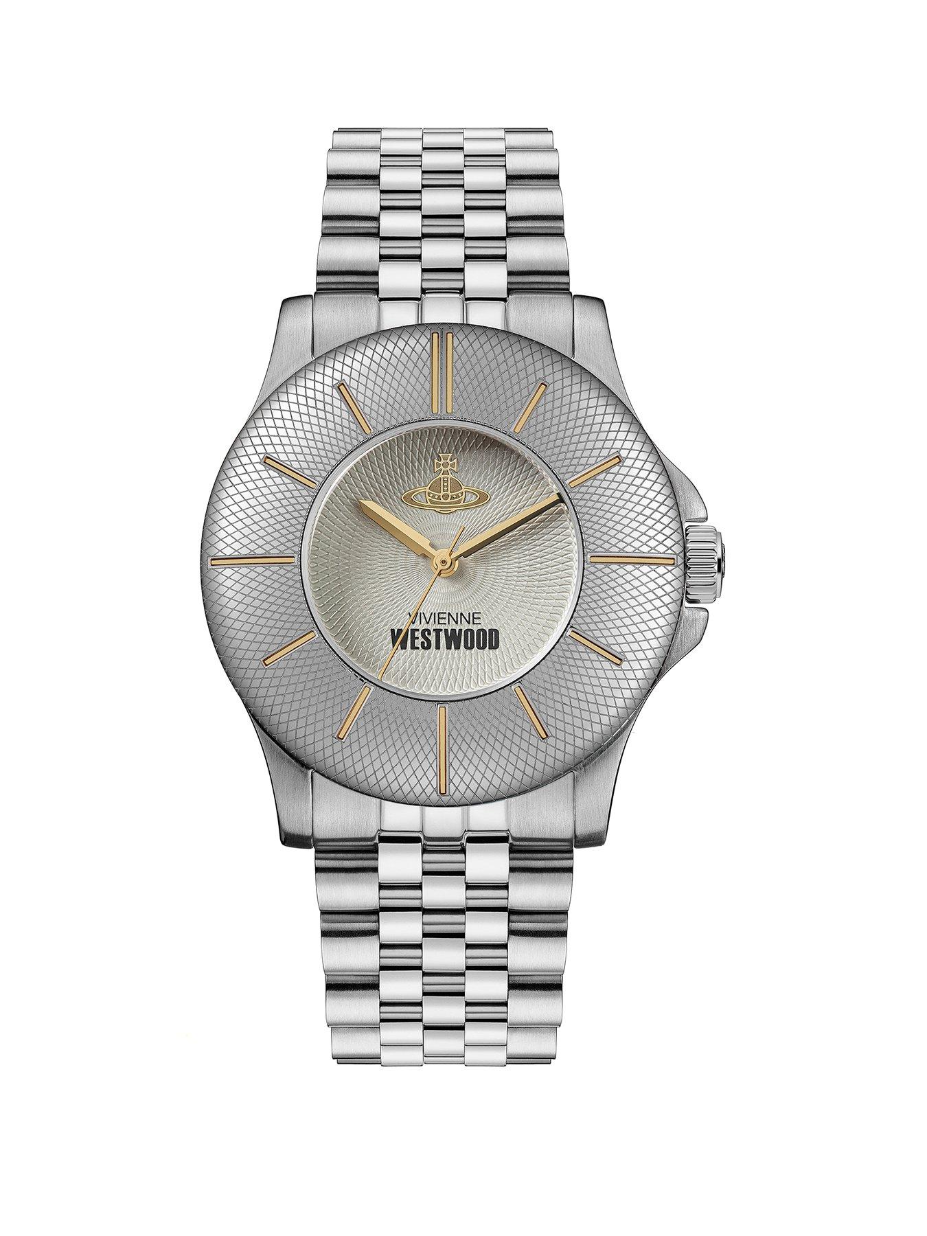 Product photograph of Vivienne Westwood Walbrook Quartz Watch With Grey Dial And Stainless Steel Bracelet from very.co.uk