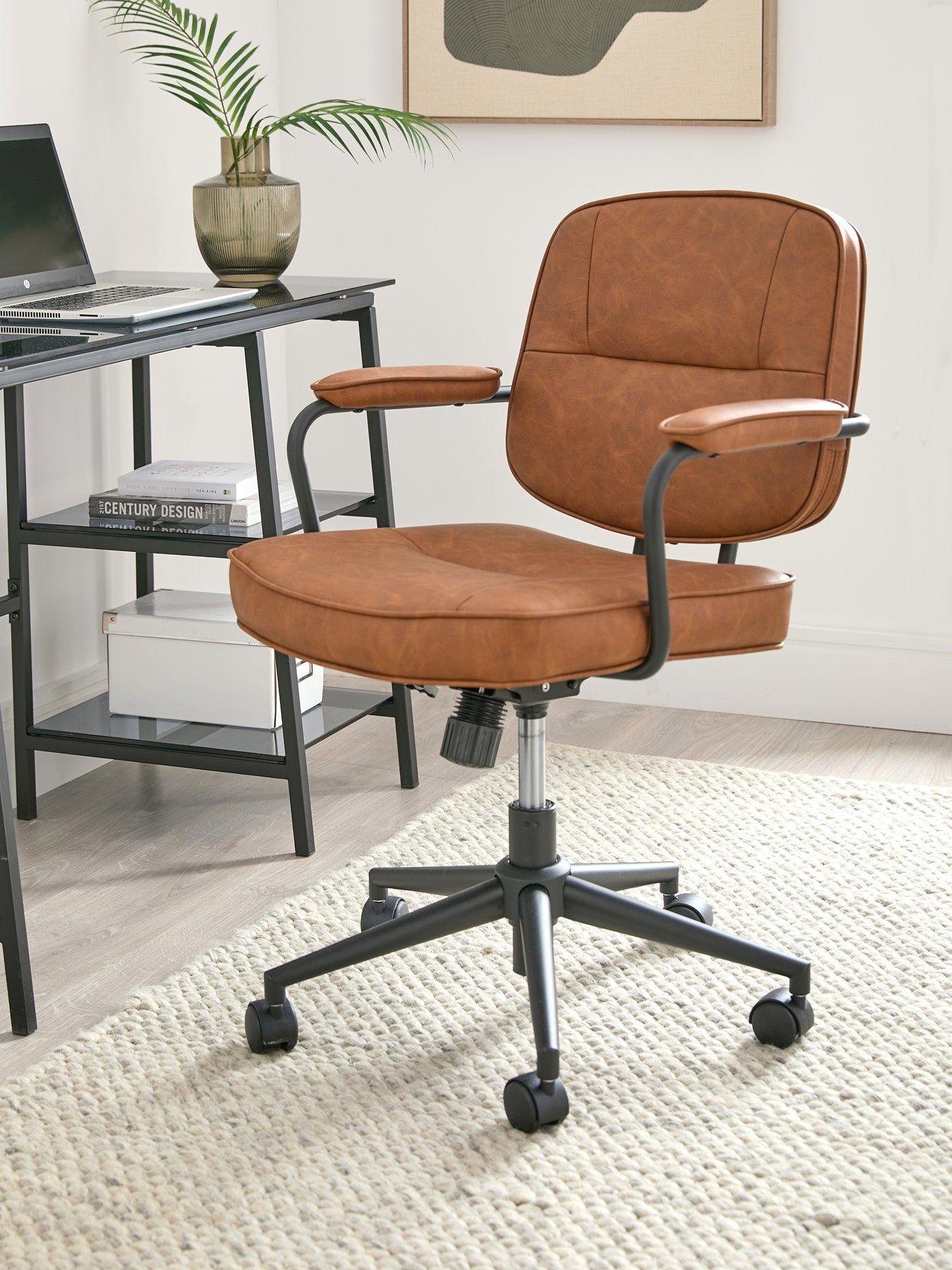 Very Home Byrne Faux Leather Office Chair - Tan - FSC® Certified