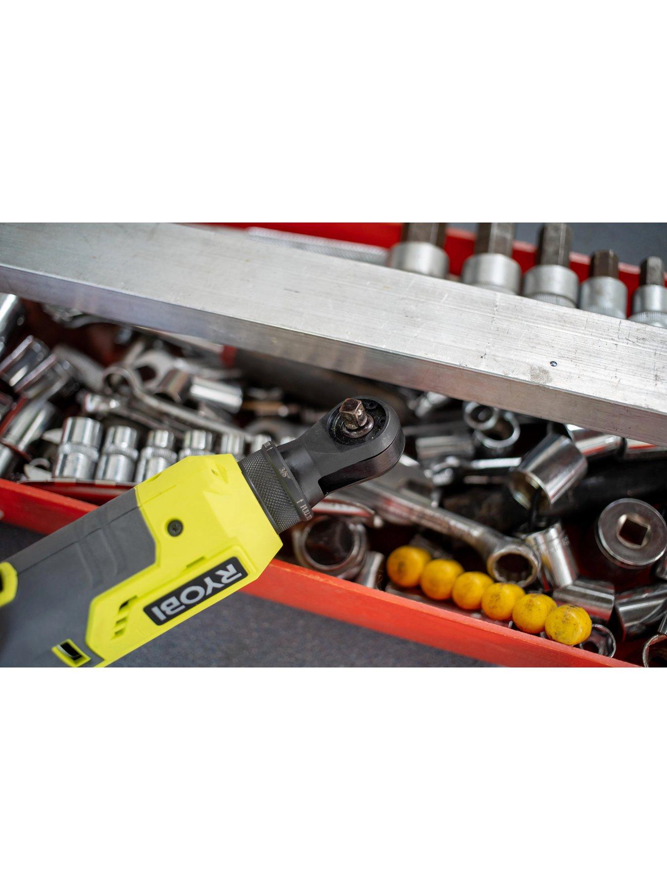 Ryobi R18RW3-0 ONE+ Akku-Ratschenschlüssel 3/8 - 18 V, Für Enge Räume, 60 Nm, Ohne Akku & Ladegerät
