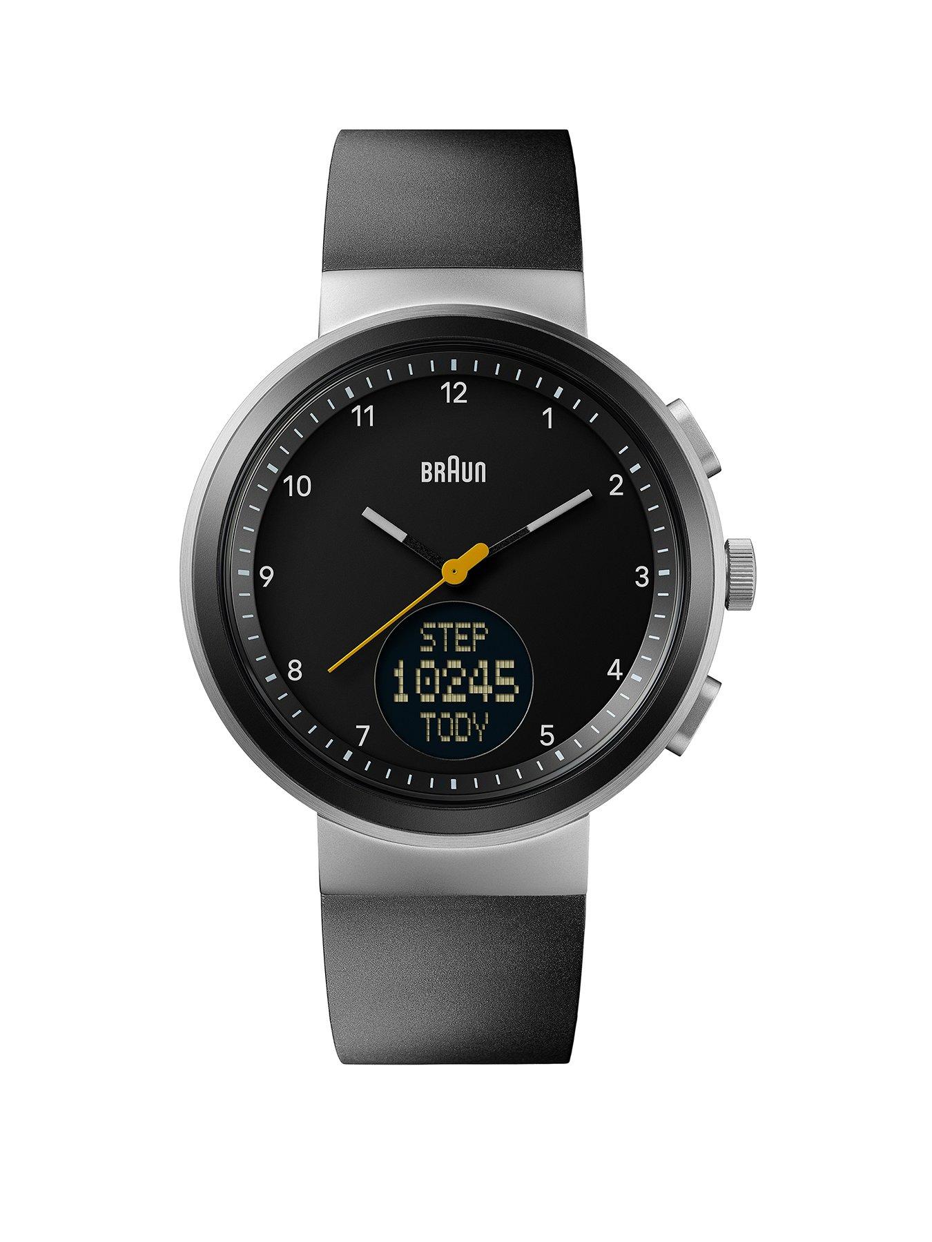 Image 2 of 7 of Braun Step Counter Watch with Silicon Black Strap