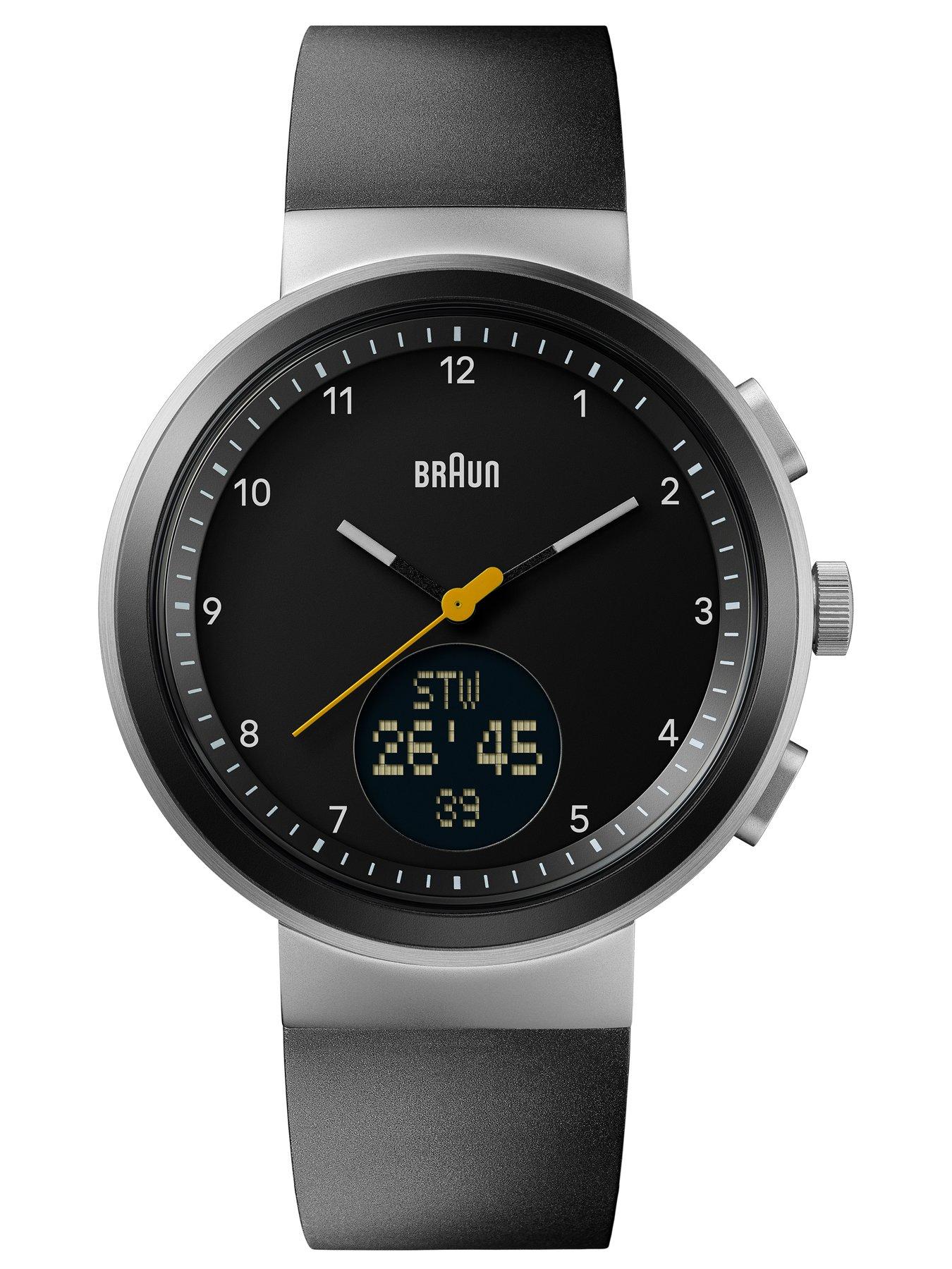 Image 4 of 7 of Braun Step Counter Watch with Silicon Black Strap