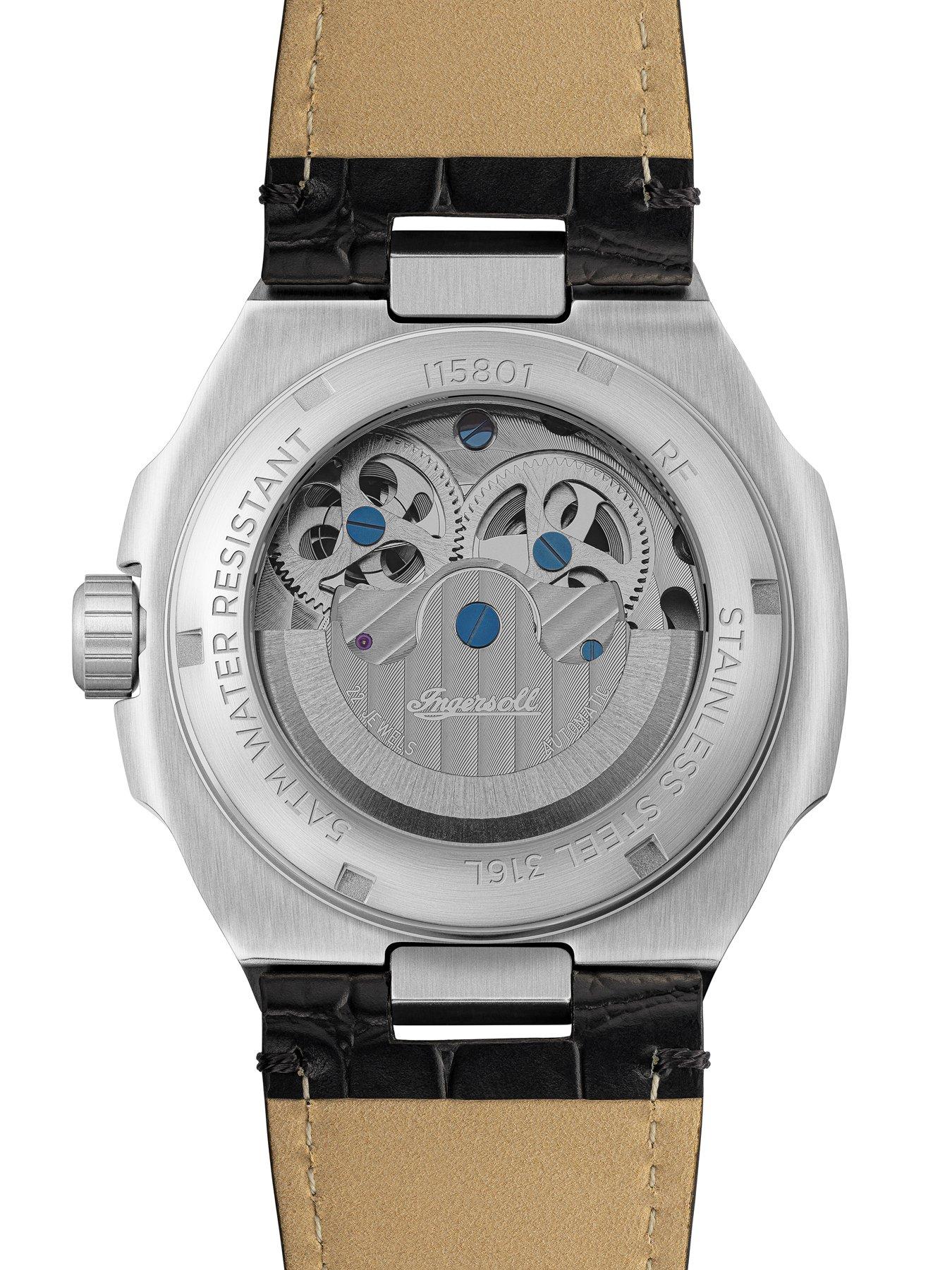 Image 2 of 5 of Ingersoll 1892 The Spirit: Automatic Mens Watch With Black Dial And Black Leather Strap