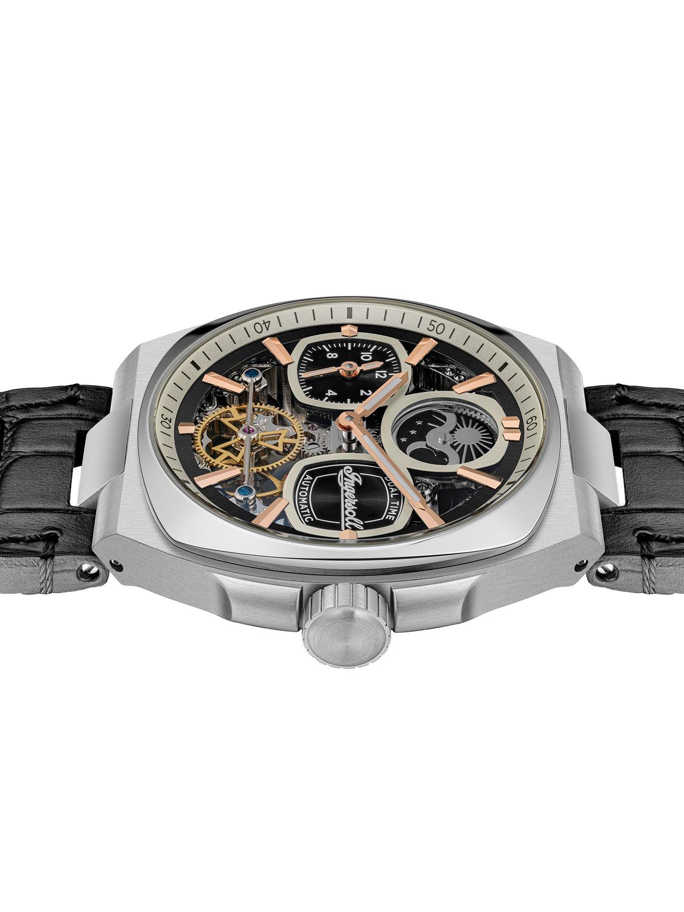Image 3 of 5 of Ingersoll 1892 The Spirit: Automatic Mens Watch With Black Dial And Black Leather Strap