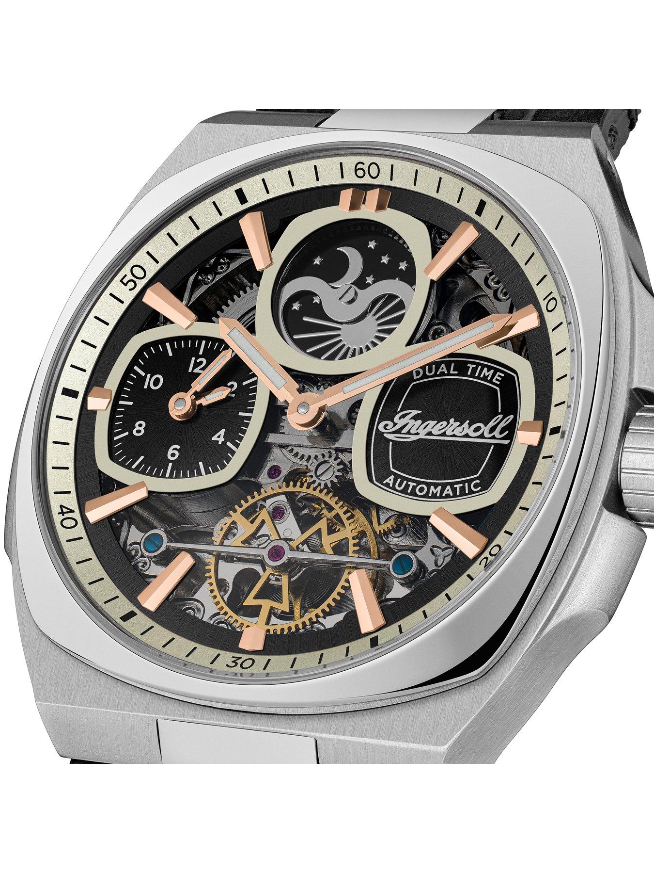 Image 5 of 5 of Ingersoll 1892 The Spirit: Automatic Mens Watch With Black Dial And Black Leather Strap