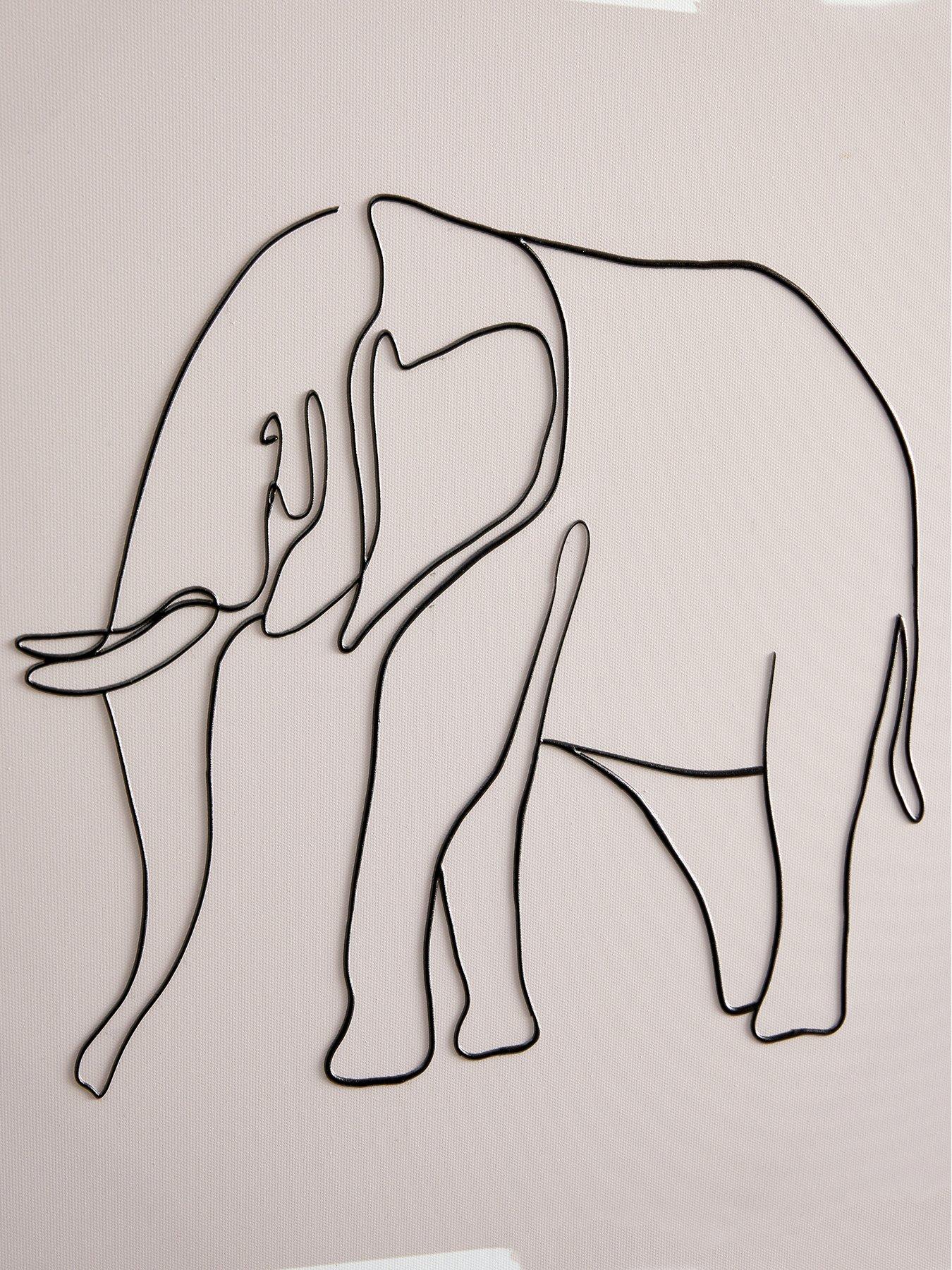 Image 5 of 5 of The Very Collection Minimalist Art Collection &ndash; Elephant Printed Wall Art
