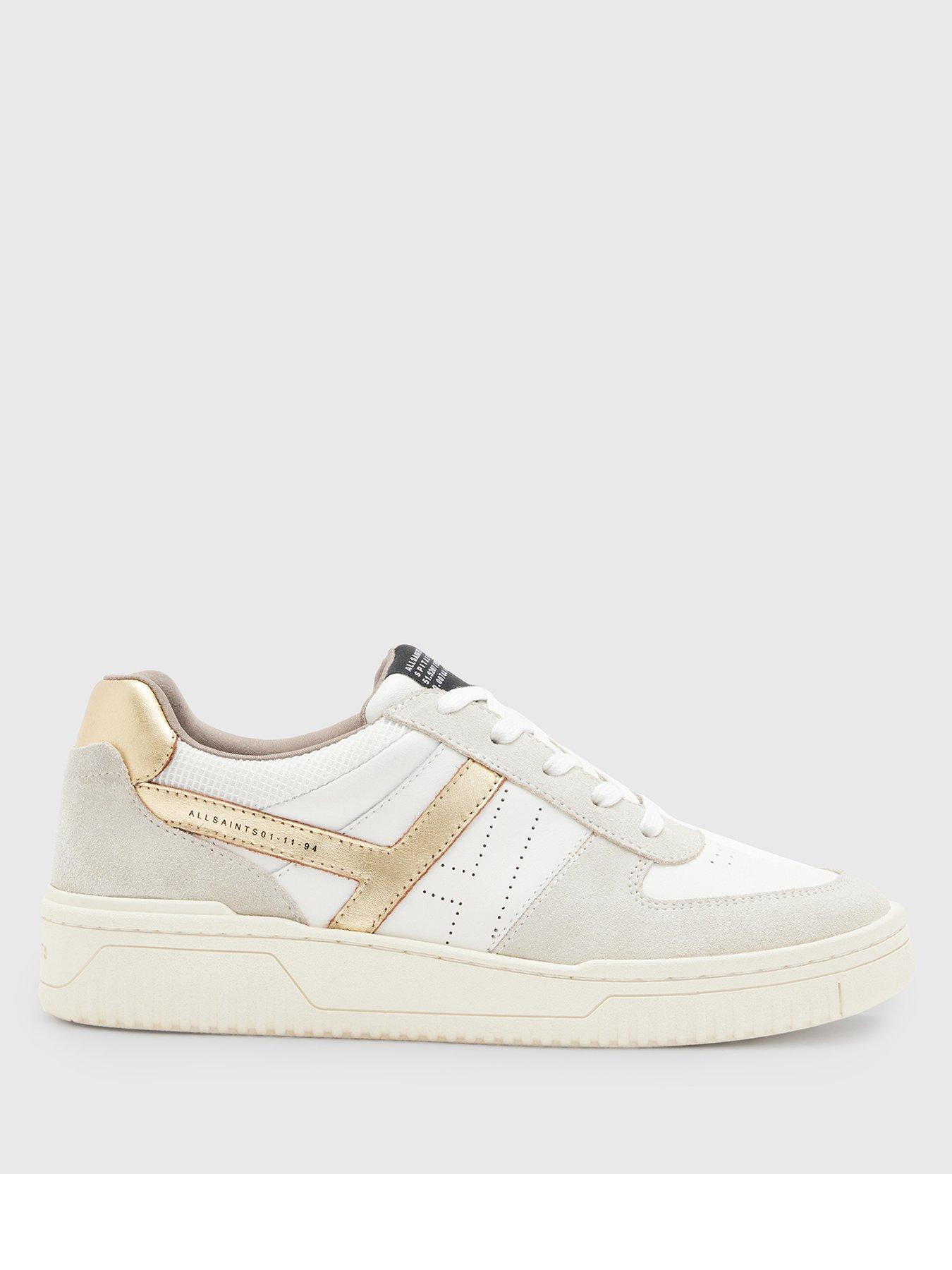 undefined Vix Suede Sneakers - White/Gold