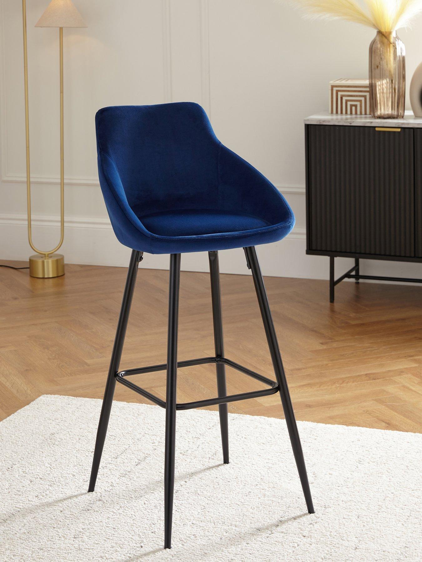 undefined Dahlia Bar Stool - Navy/Black - FSC® Certified