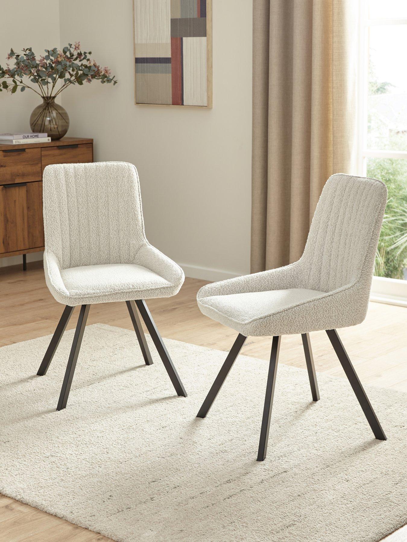The Very Collection Marlow Pair of Boucle Dining Chairs - FSC® Certified