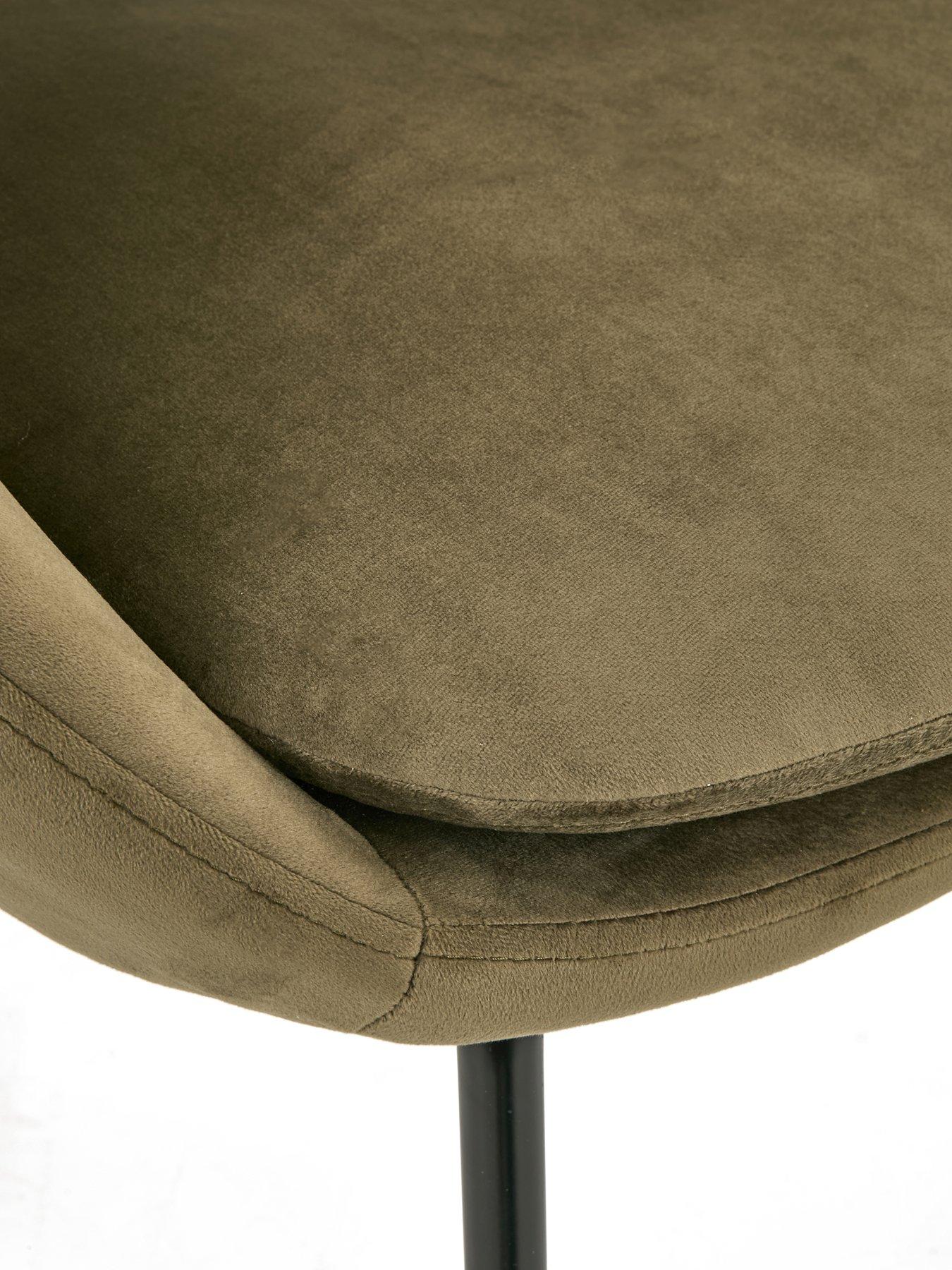 Image 4 of 5 of Very Home Pair of Aurelia Dining&nbsp;Chairs - Moss Green/Black - FSC&reg; Certified