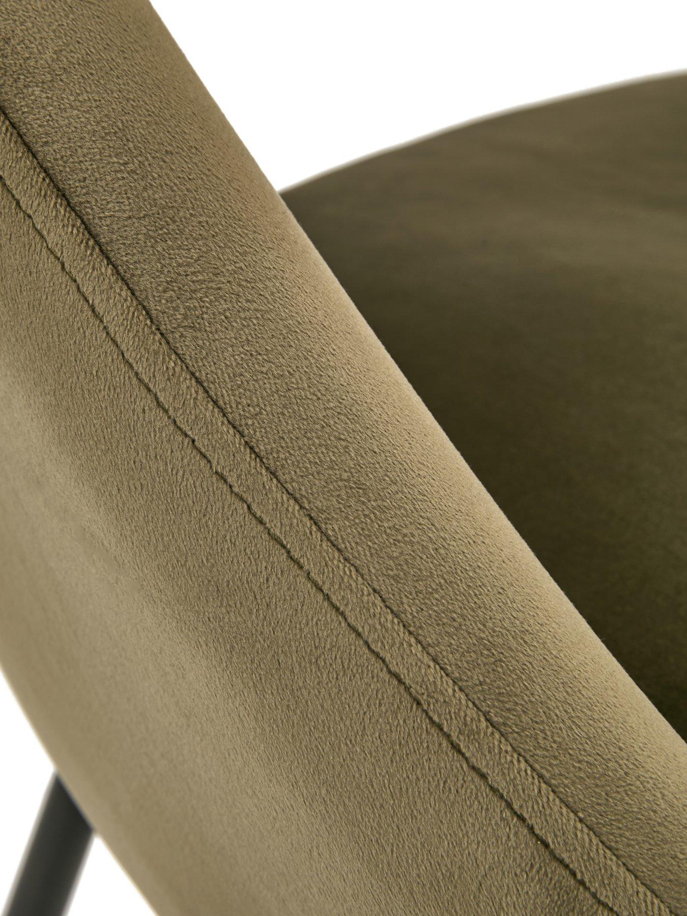 Image 5 of 5 of Very Home Pair of Aurelia Dining&nbsp;Chairs - Moss Green/Black - FSC&reg; Certified