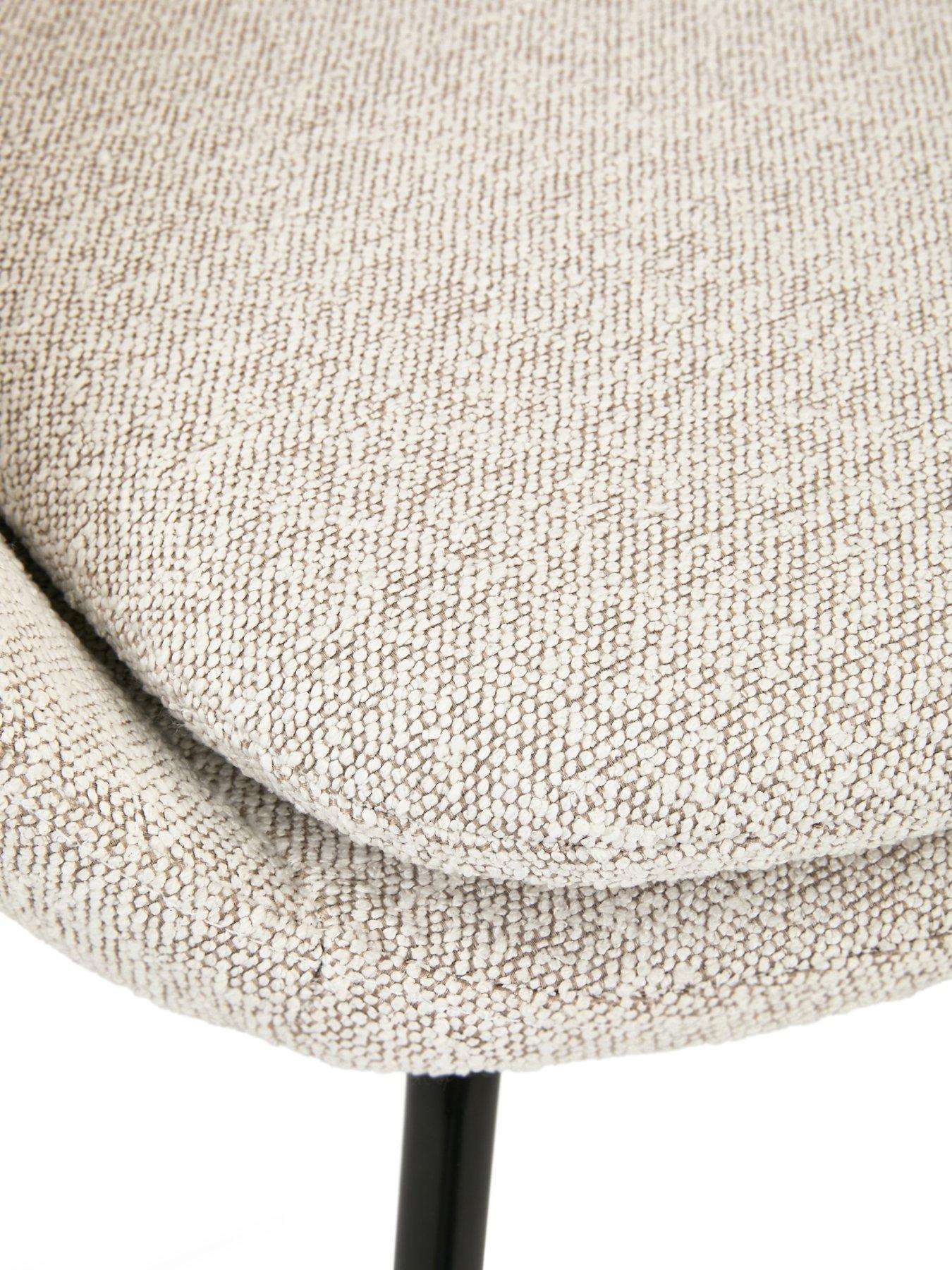Image 4 of 5 of Very Home Pair of Aurelia Boucle Dining&nbsp;Chairs - Cream/Black - FSC&reg; Certified