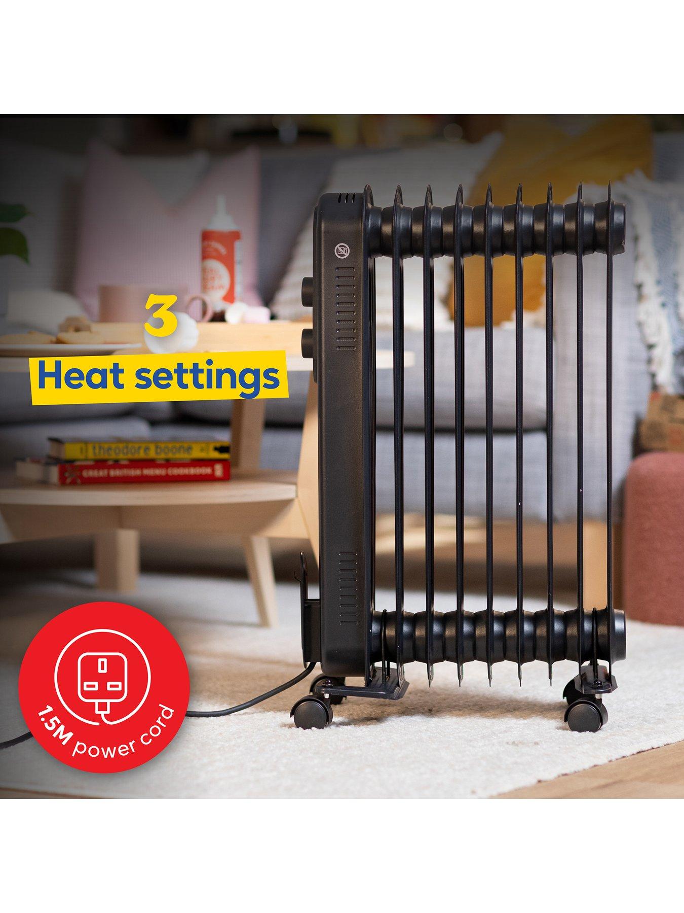 Russell Hobbs Oil-Filled Radiator Fin Black Very