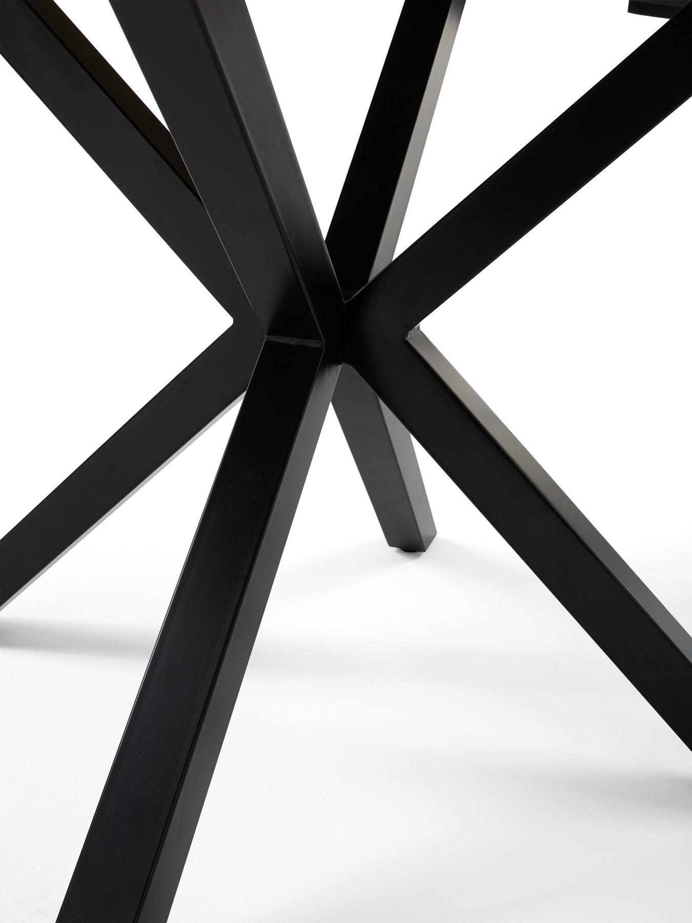 Image 4 of 7 of The Very Collection Oslo 120&nbsp;cm Round Dining Table - Oak/Black&nbsp;- FSC&reg; Certified