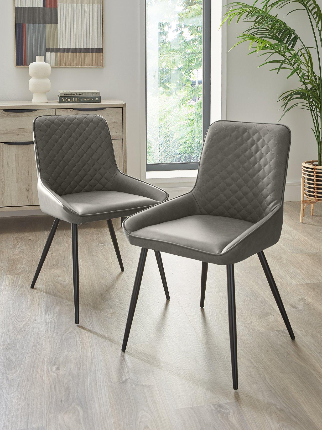 undefined Sorena Pair of Dining Chairs - Grey - FSC Certified
