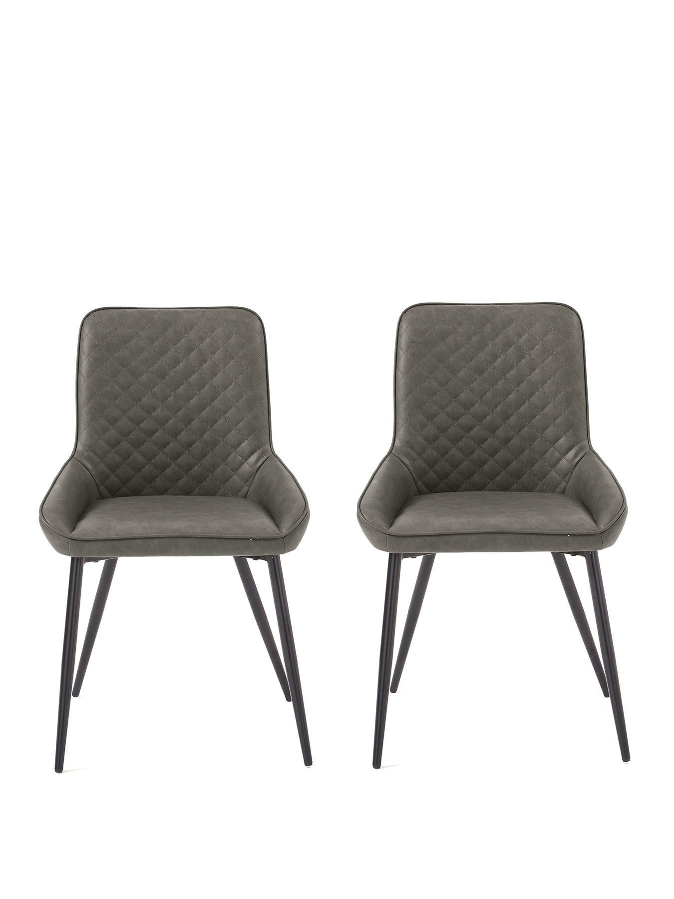 Image 2 of 6 of Very Home Sorena Pair of Dining Chairs - Grey&nbsp;- FSC Certified