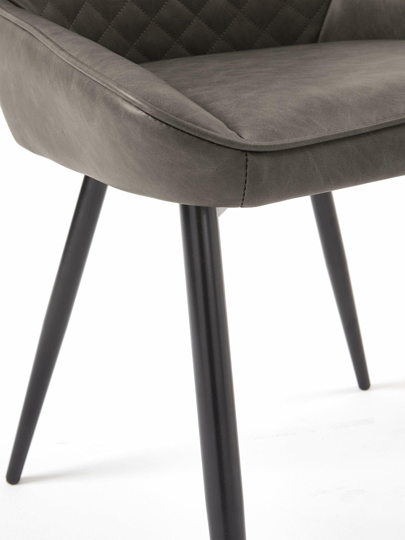 Image 4 of 6 of Very Home Sorena Pair of Dining Chairs - Grey&nbsp;- FSC Certified