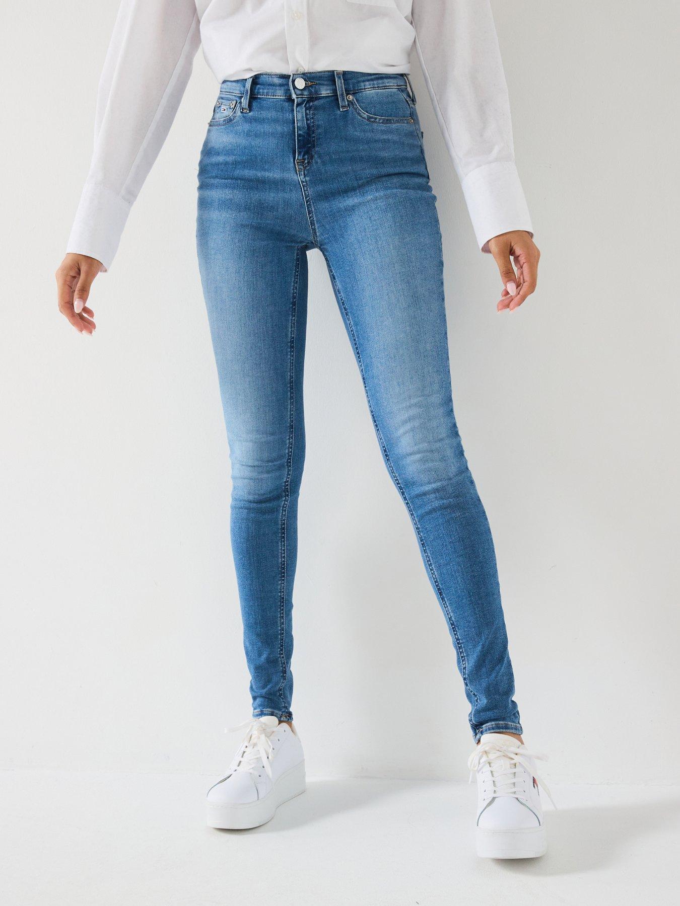 undefined Nora Midi Rise Jean - Blue