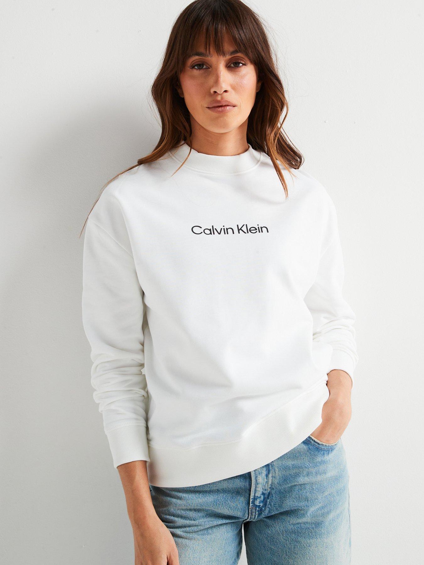 Calvin Klein Hero Logo Sweatshirt - White