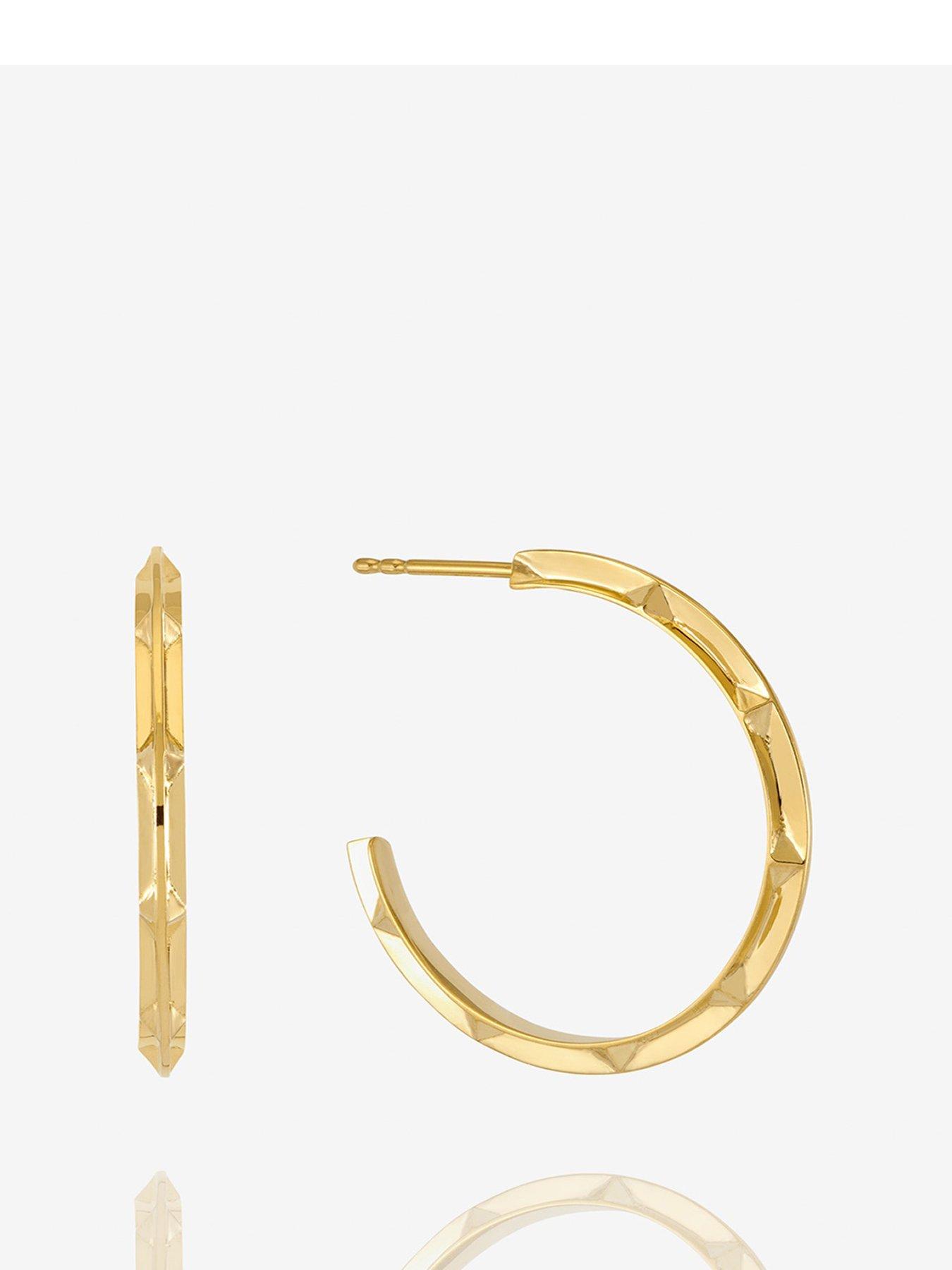 Product photograph of Rachel Jackson London Large Arrow Spike Hoop Earrings from very.co.uk