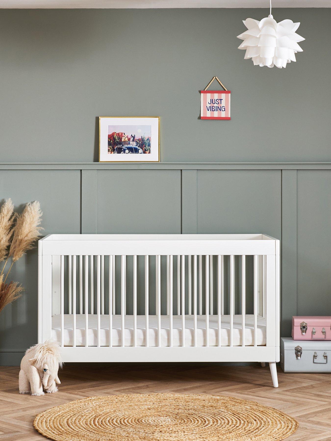 Product photograph of Obaby Maya Cot Bed - Nordic White from very.co.uk