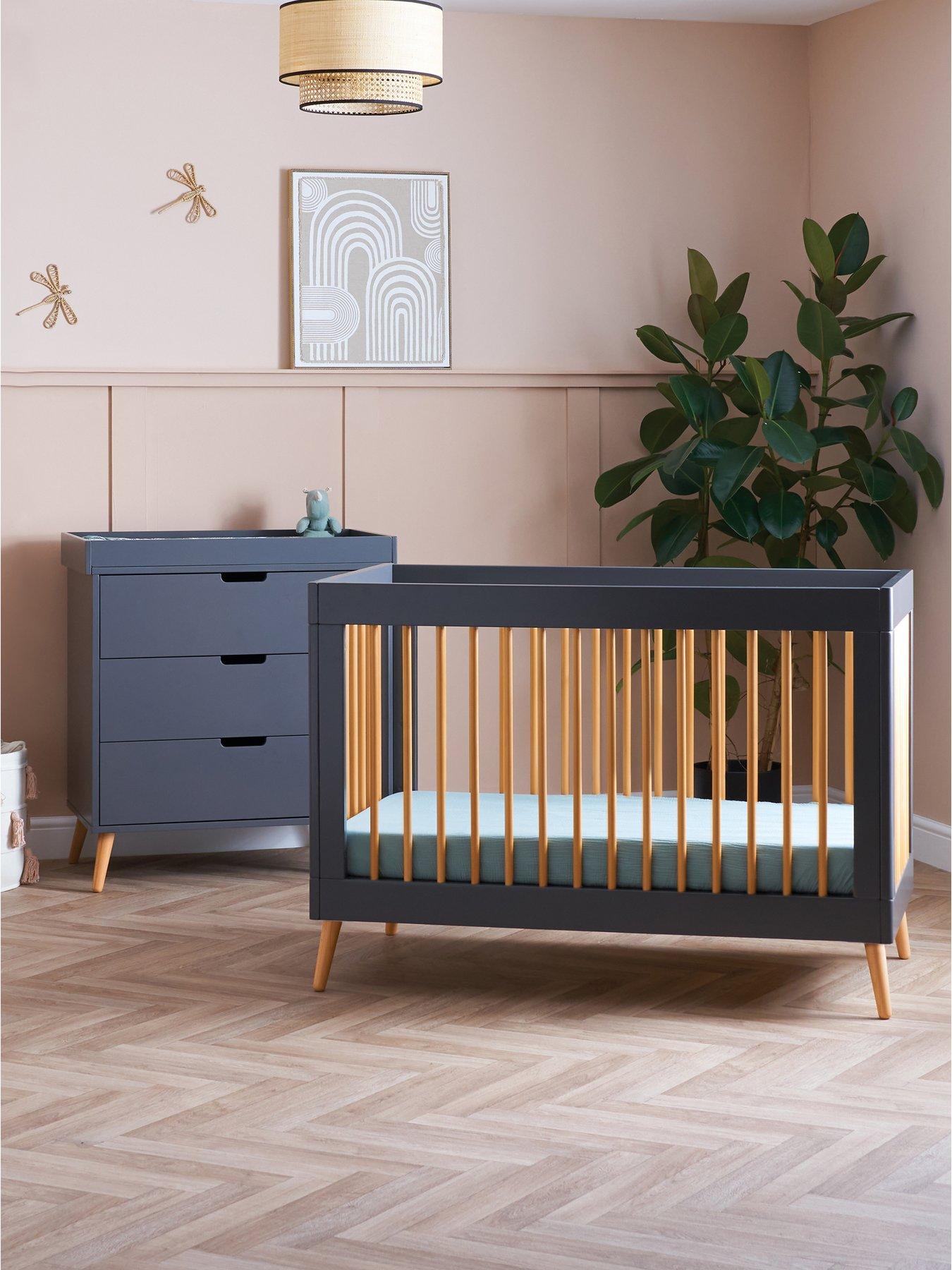 Image 1 of 7 of Obaby Maya Mini 2 Piece Room Set - Slate with Natural