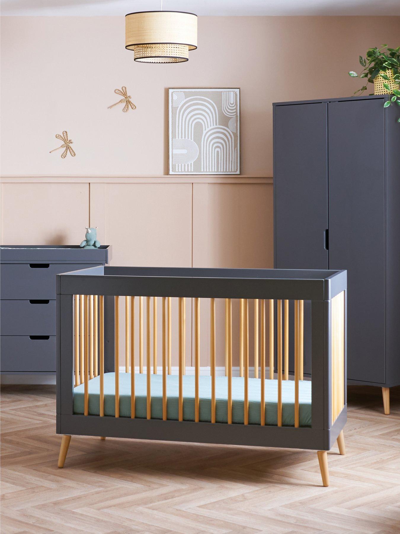 Image 1 of 7 of Obaby Maya Mini 3 Piece Room Set - Slate with Natural