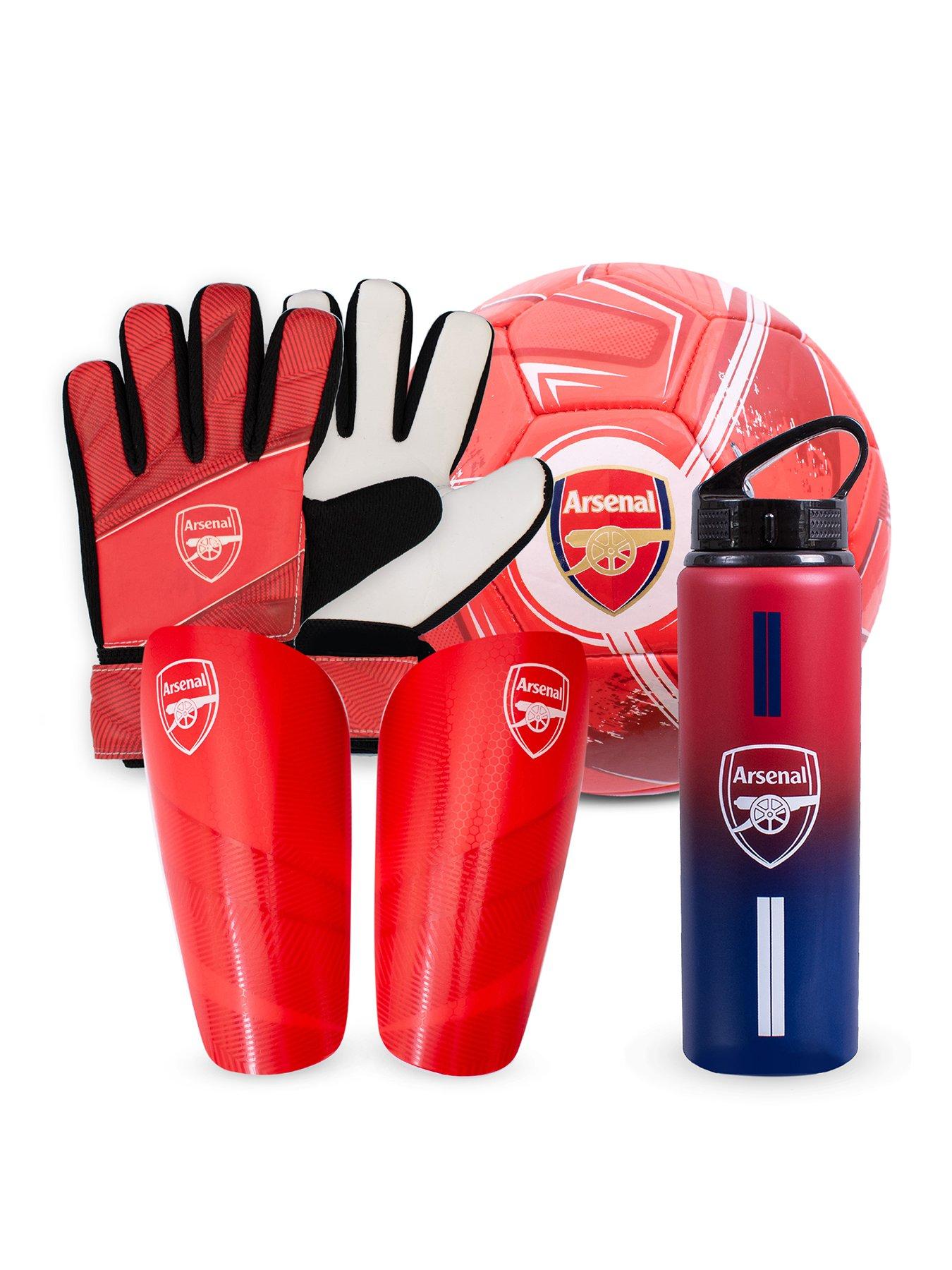 Image 1 of 7 of Football Bundle: 750ml Aluminium Bottle, Shin Pads, Goalkeeper Gloves &amp; Size 5 Turbine Ball