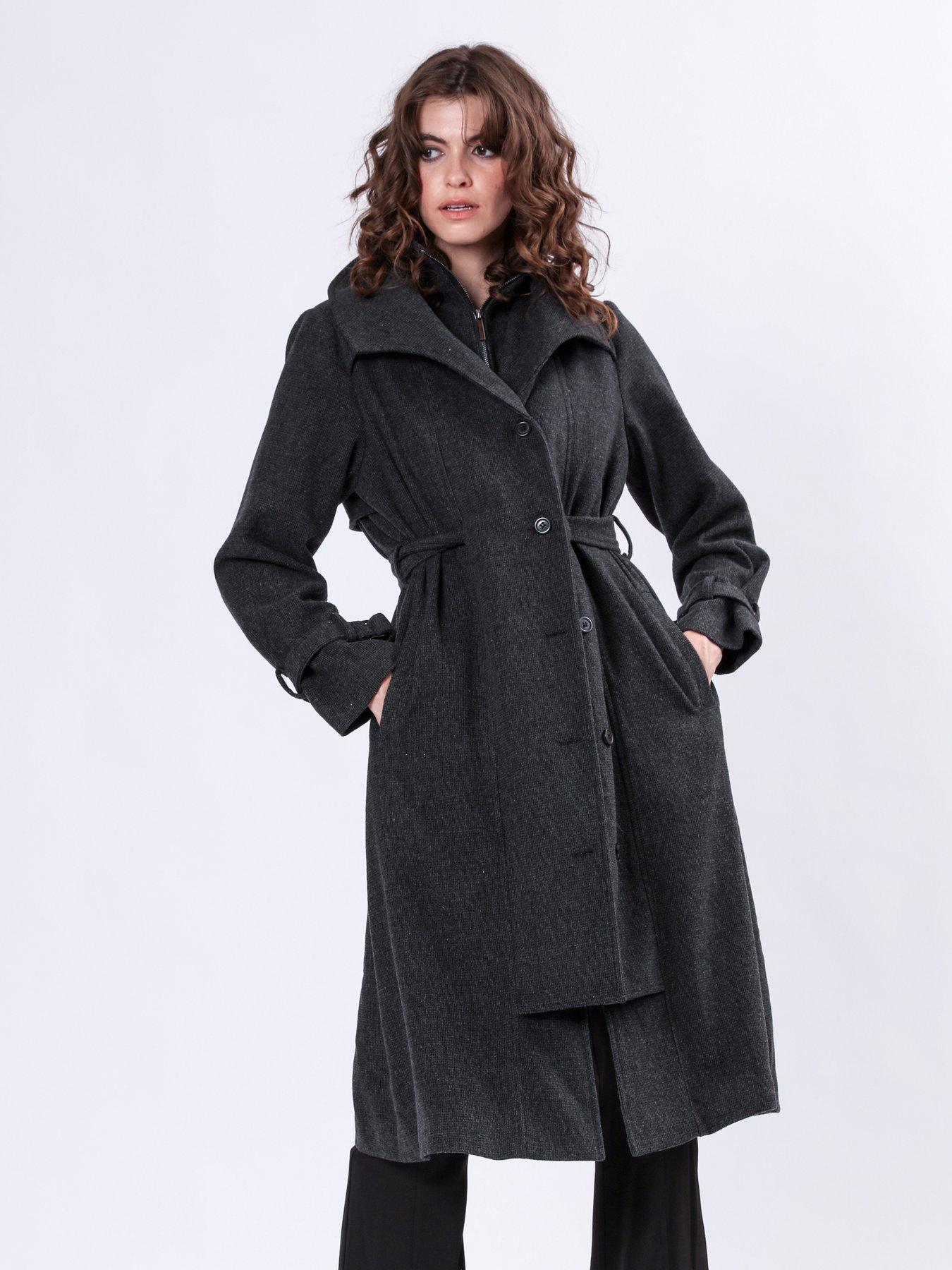Religion Wool Mix Belted Coat - Grey