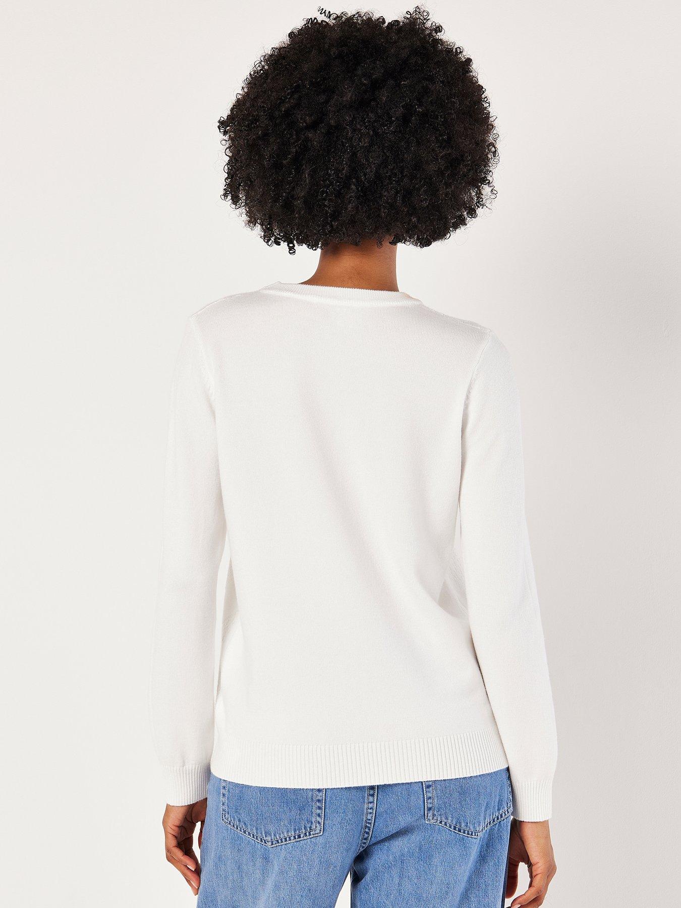 Image 2 of 4 of Apricot Diamond Pointelle Basic Jumper