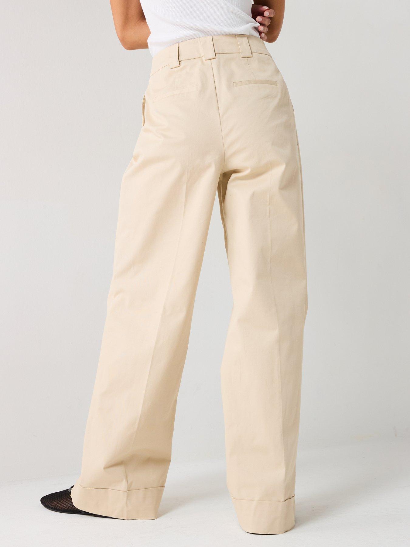 Image 2 of 6 of V by Very Turn Up Straight Leg Trousers - Butter Lemon