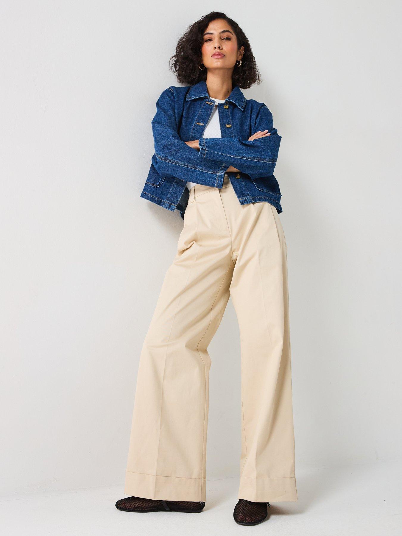Image 3 of 6 of V by Very Turn Up Straight Leg Trousers - Butter Lemon