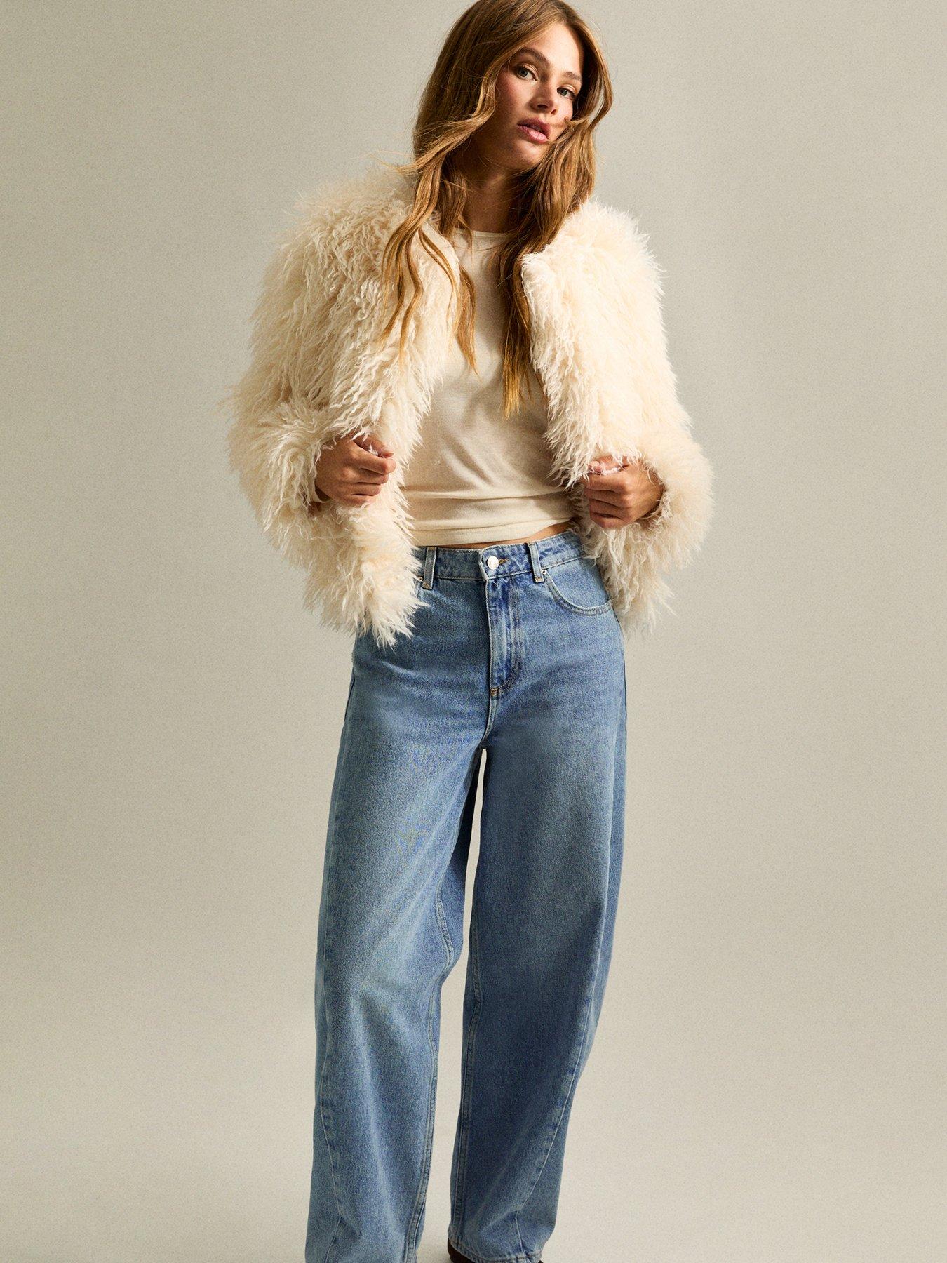 New Look Washed Barrel Leg Jeans - Blue | Very