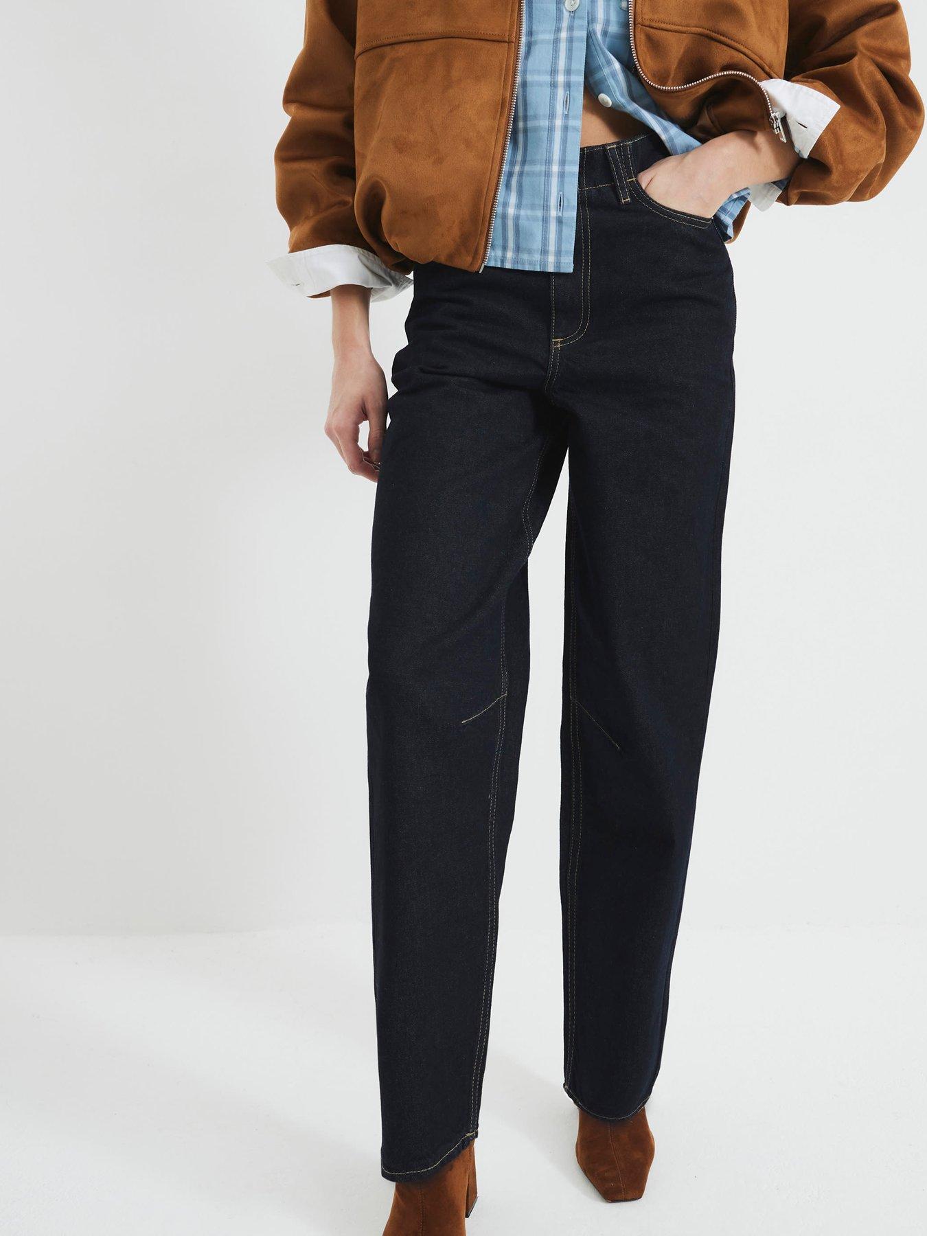 undefined Oversized Barrel Jeans - Blue