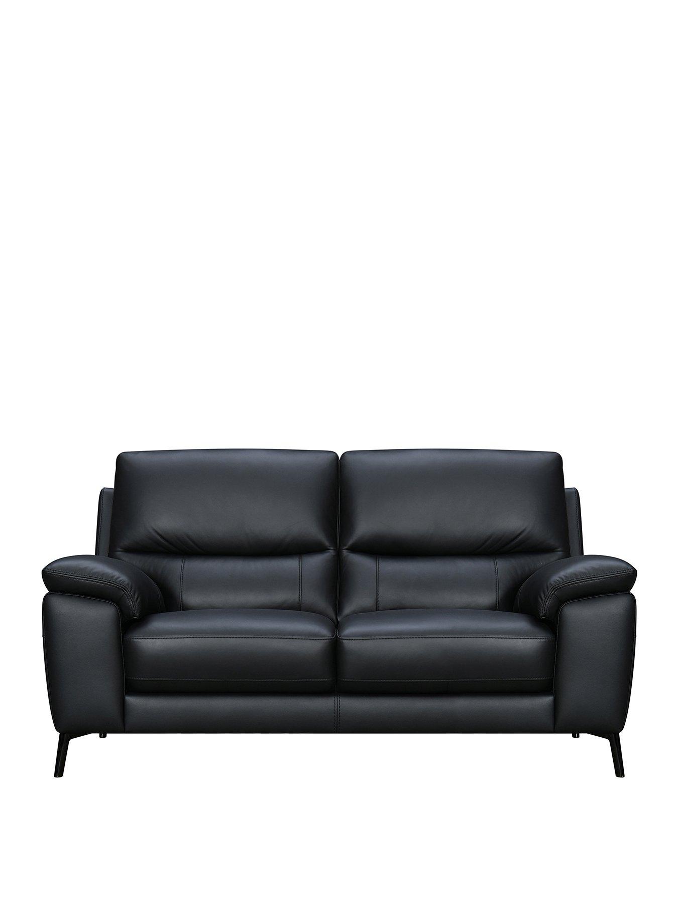 Product photograph of Very Home Lesta 2 Seater Leather Sofa from very.co.uk