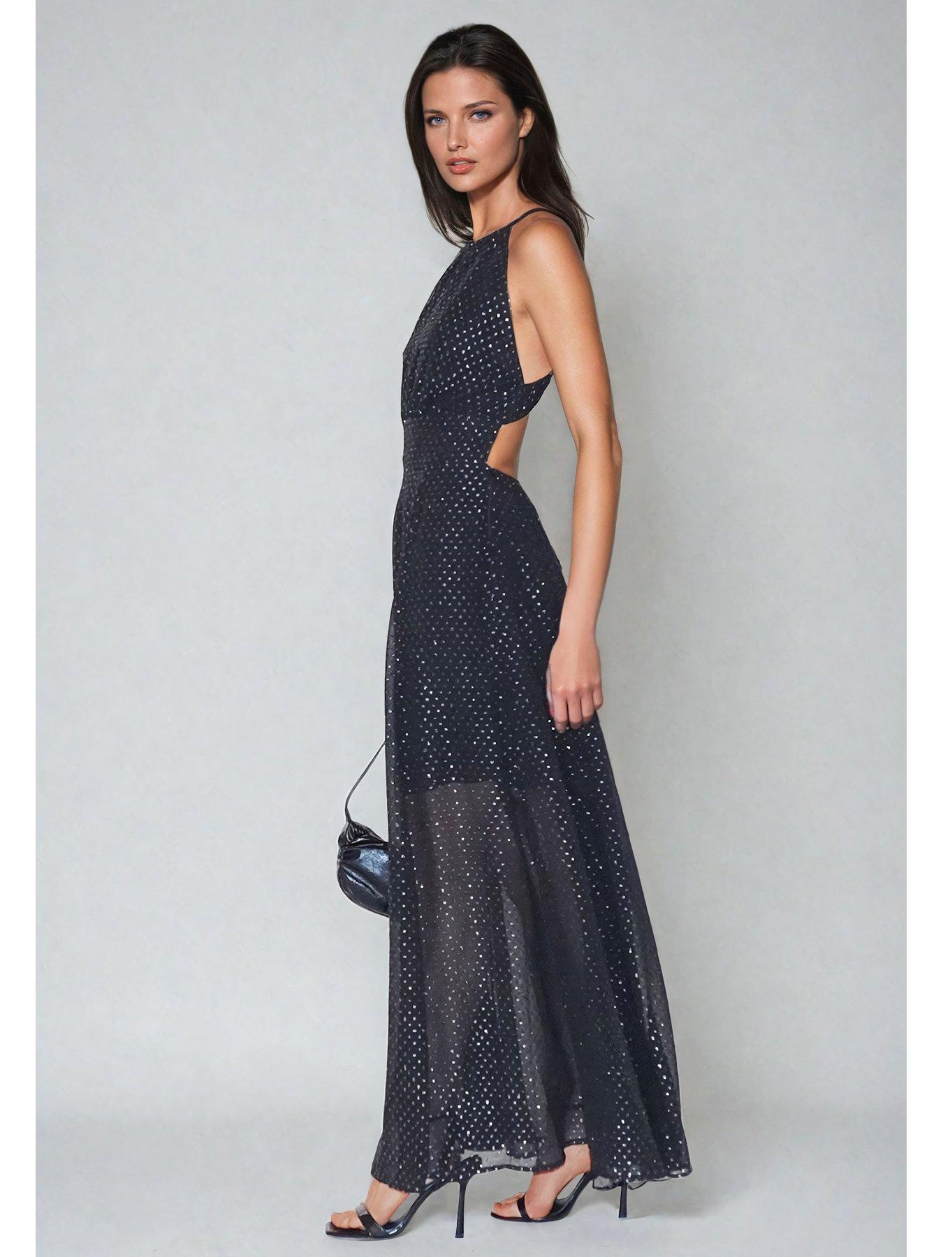 Image 4 of 4 of Religion Halterneck Maxi Dress - Grey