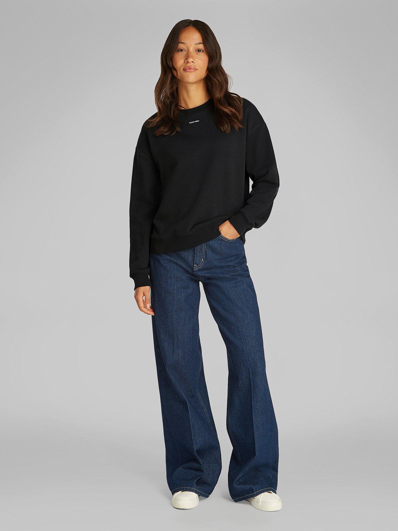 undefined Nano Logo Crew Neck Sweatshirt - Black