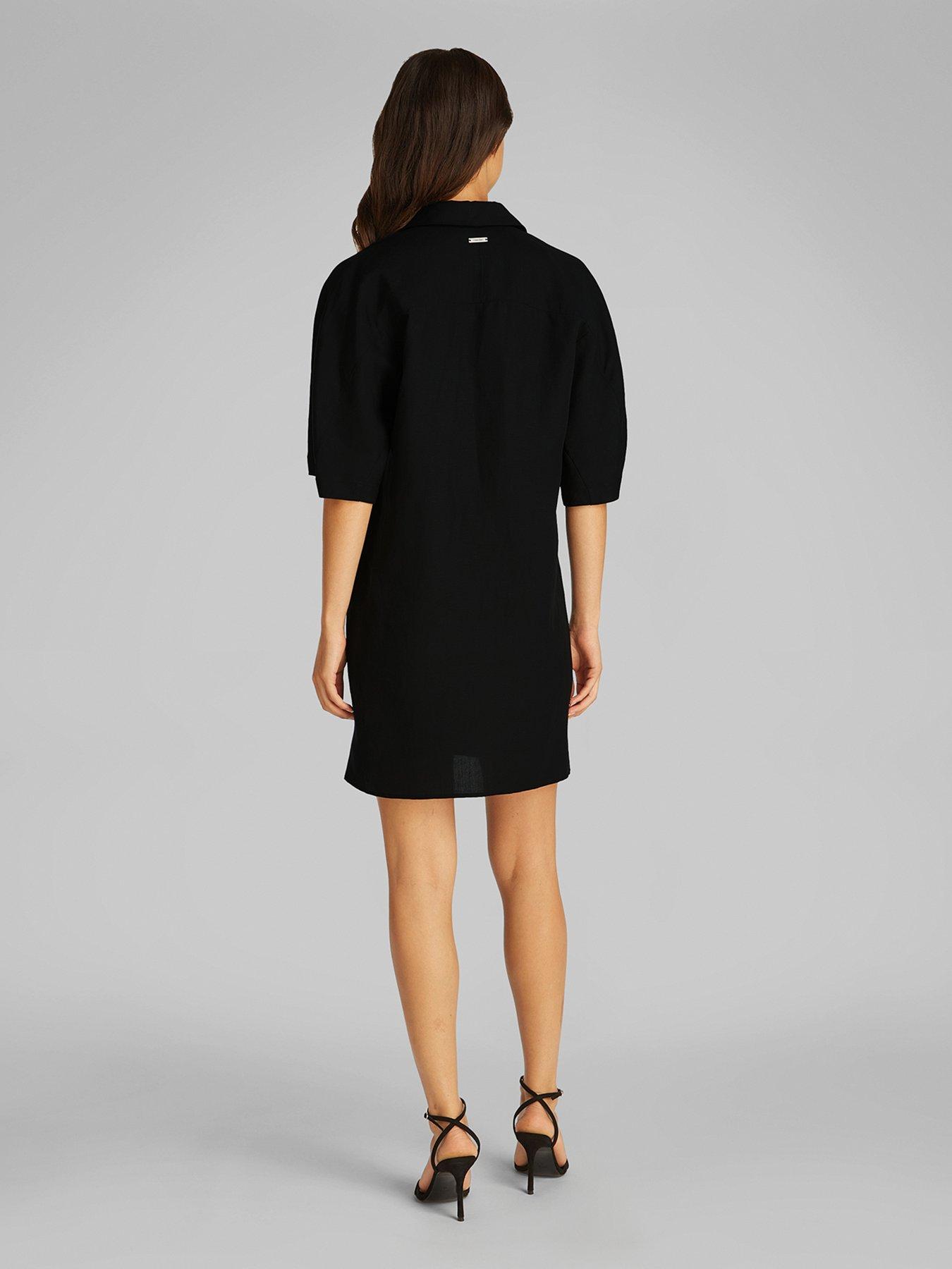 Calvin Klein Linen Shirt Dress - Black | Very