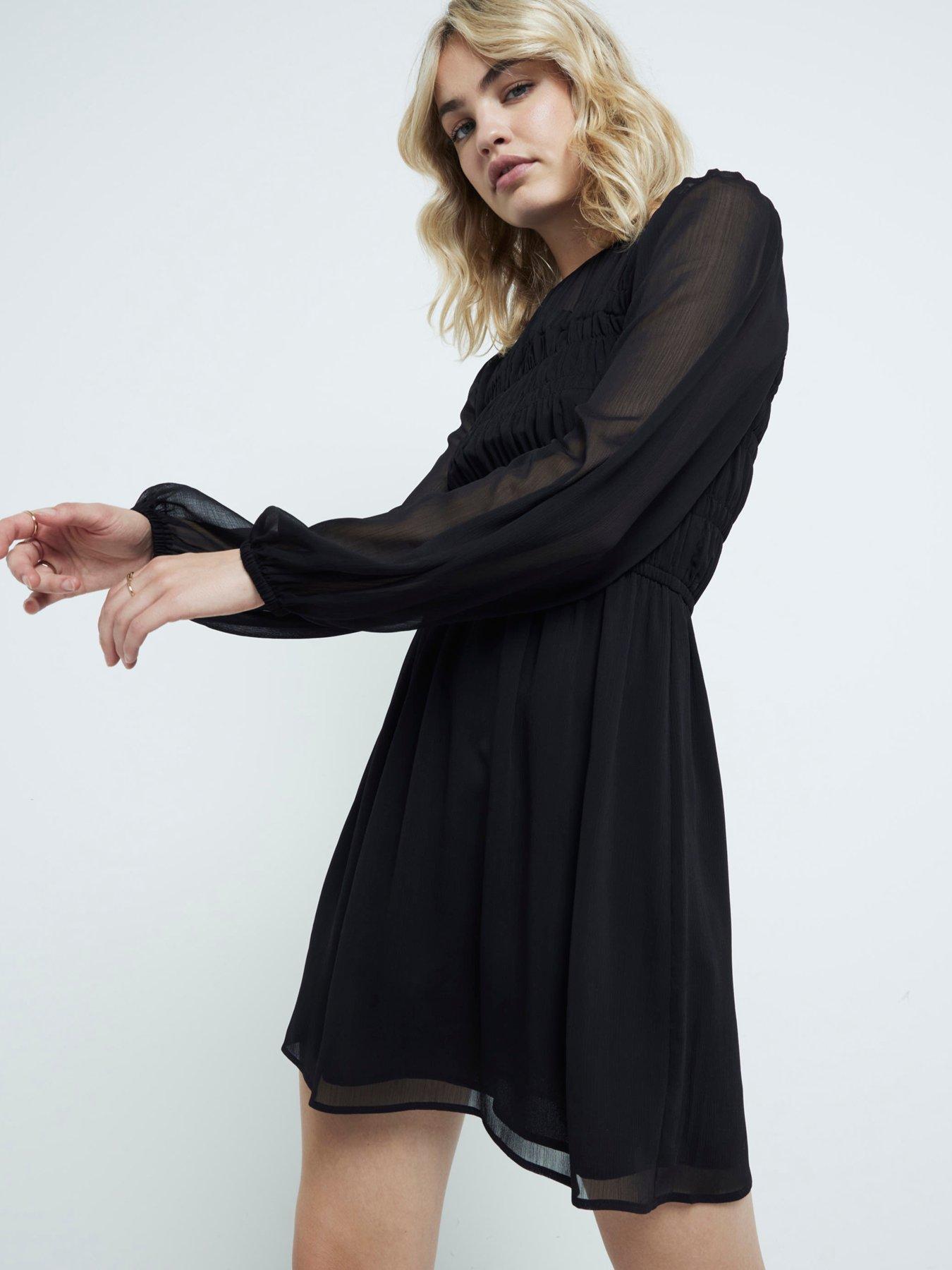 Black tea dress hotsell