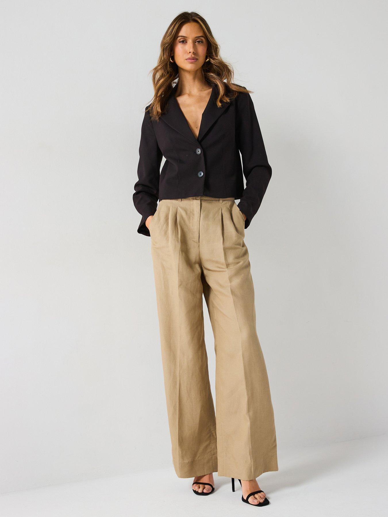 undefined Boxy Co-ord Blazer - Black