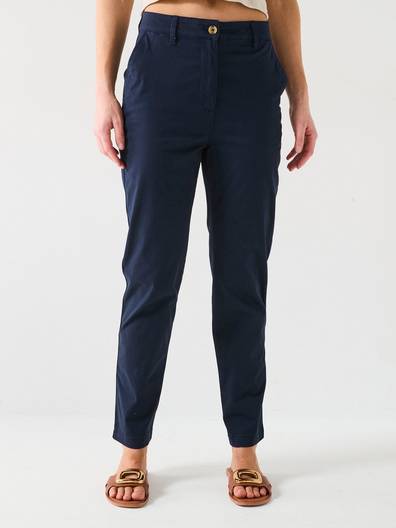 undefined Girlfriend Chino Trousers - Navy