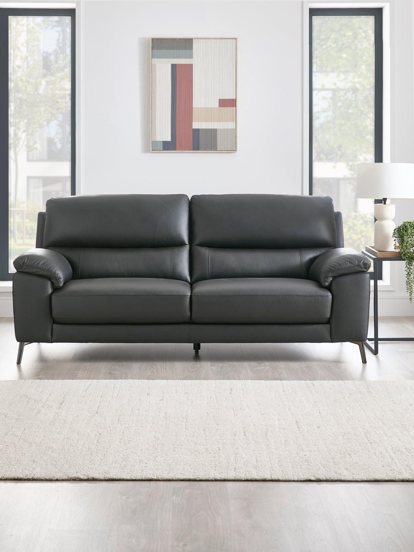 undefined Lesta 3 Seater Leather Sofa
