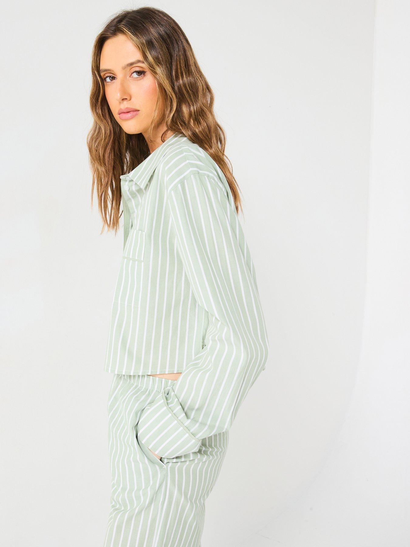 Image 5 of 6 of V by Very Crop Stripe Shirt Co-Ord